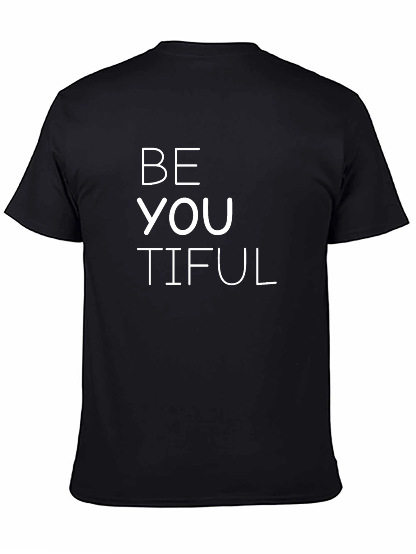 BeYOUtiful Graphic Tee - Black Cotton Blend T-Shirt