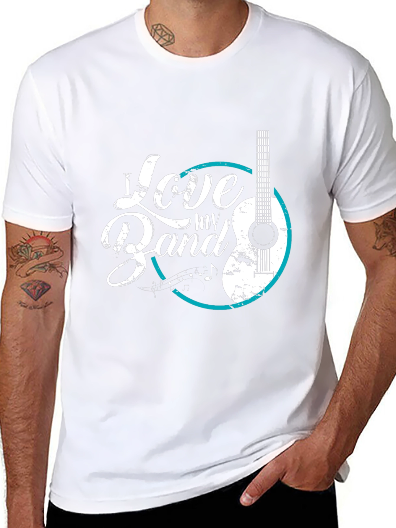 I Love My Band T-Shirt - Guitar Graphic Tee