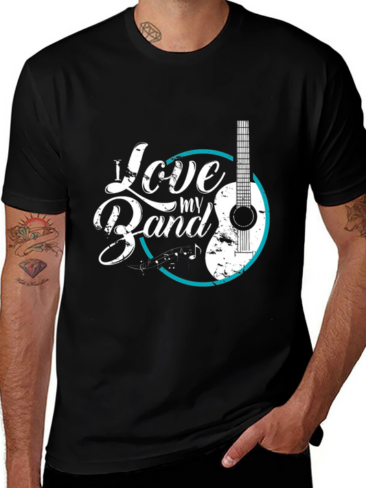 I Love My Band T-Shirt - Guitar Graphic Tee