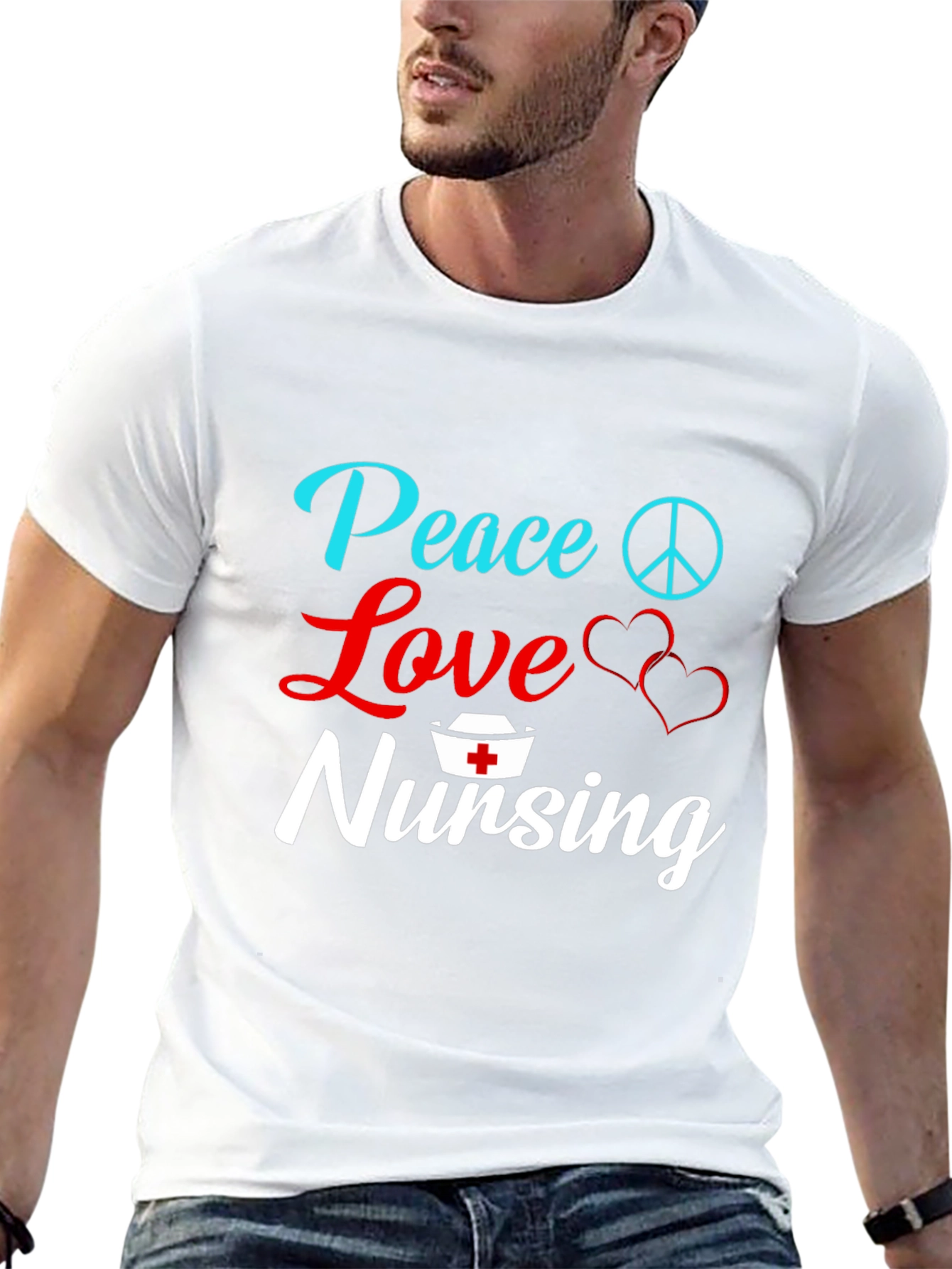 Peace Love Nursing T-Shirt - Gift for Nurses