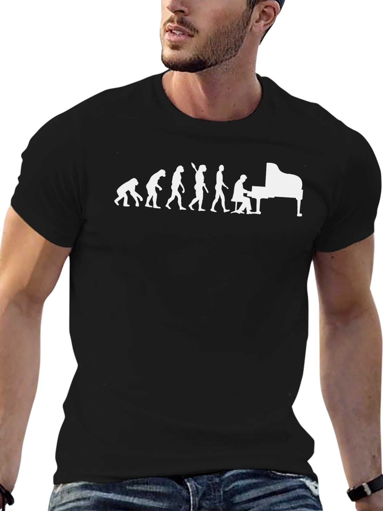 Evolution of Piano Player T-Shirt