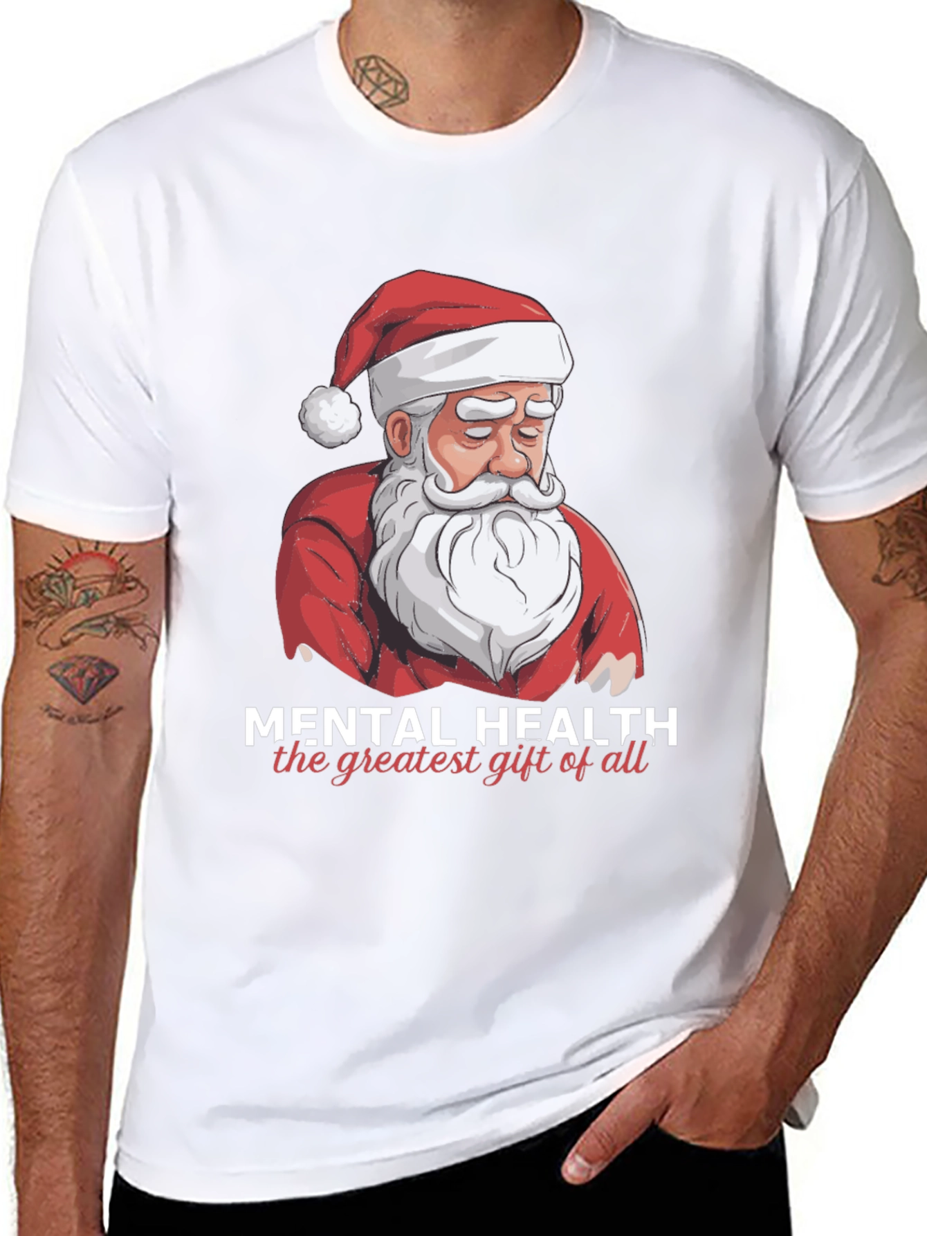Mental Health Santa Graphic T-Shirt