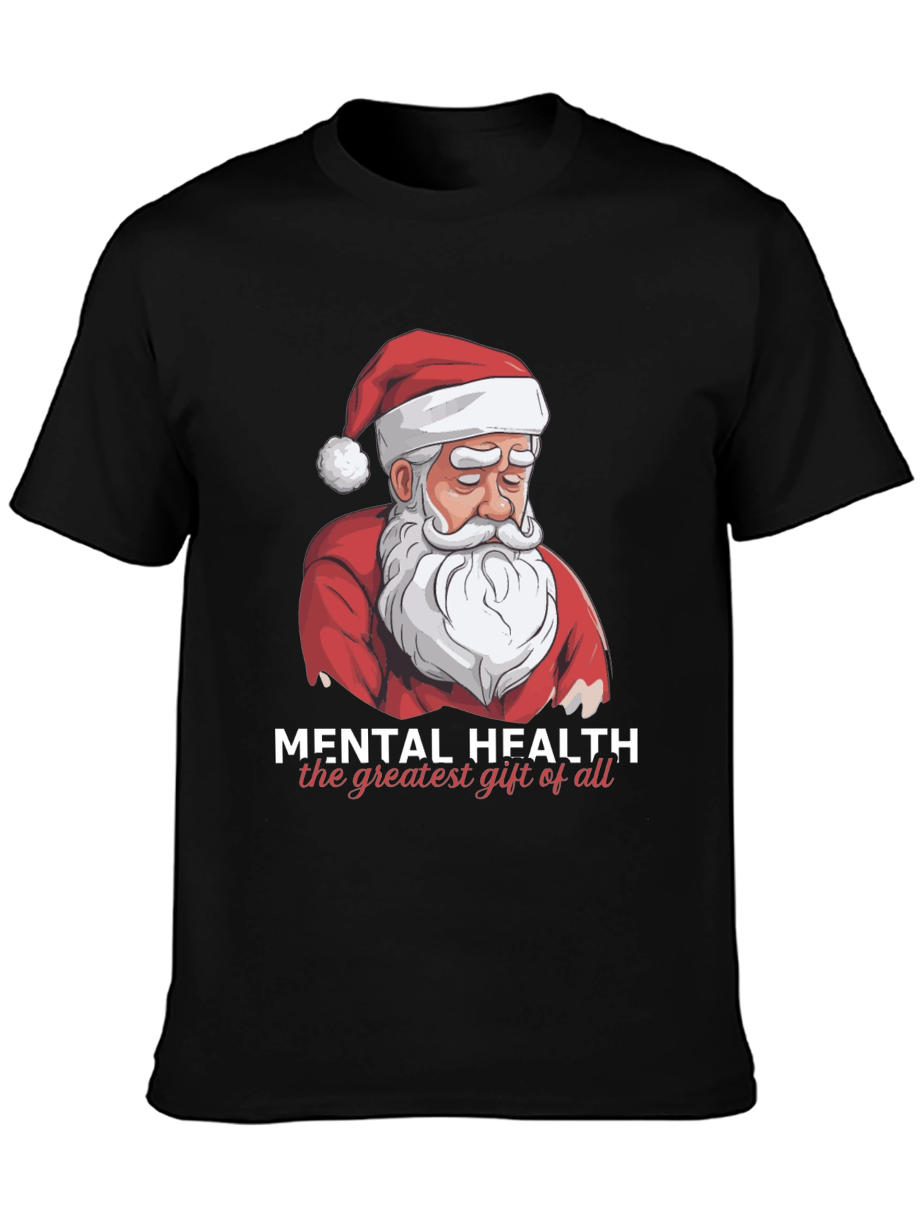 Mental Health Santa Graphic T-Shirt