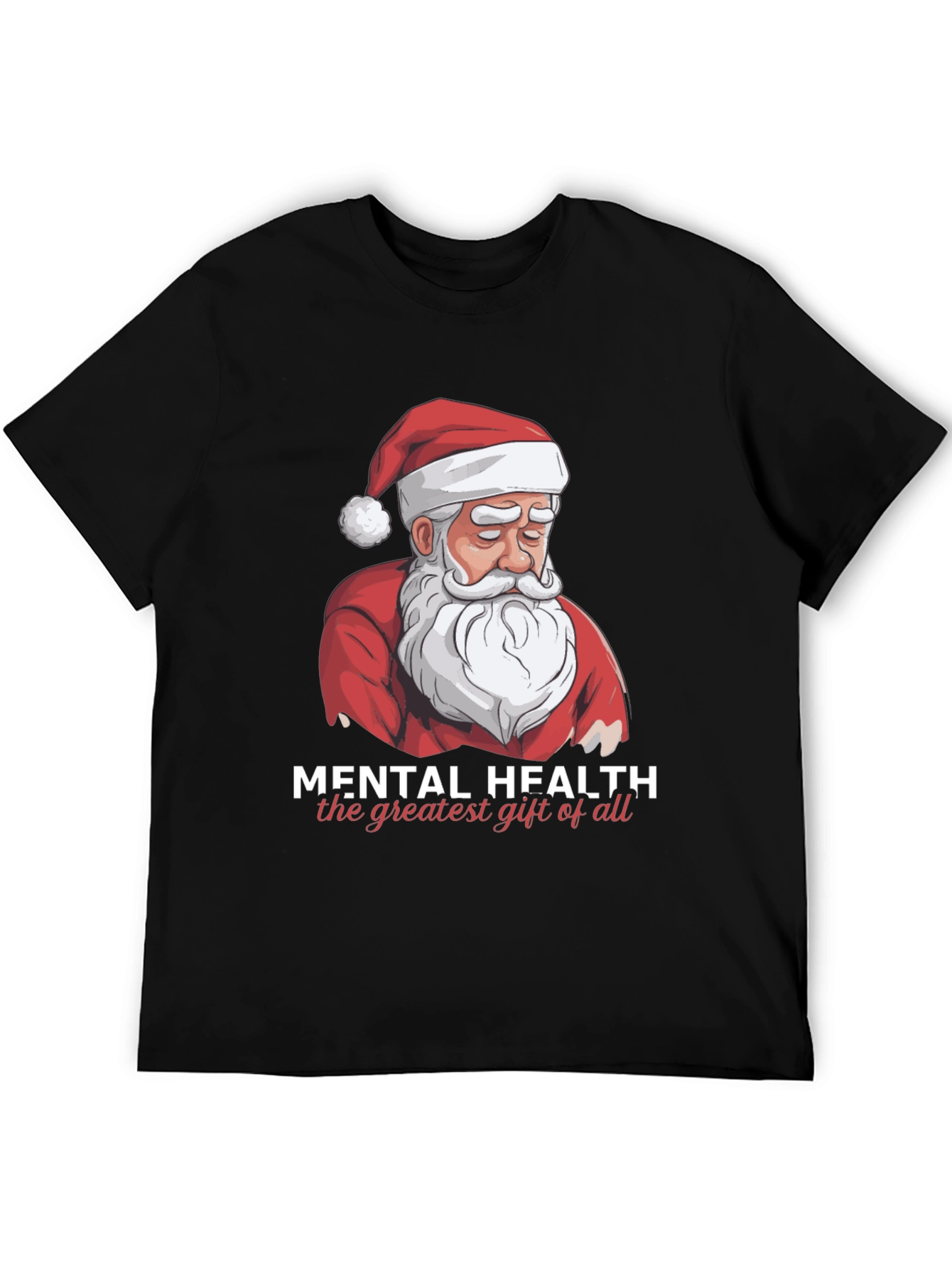 Mental Health Santa Graphic T-Shirt