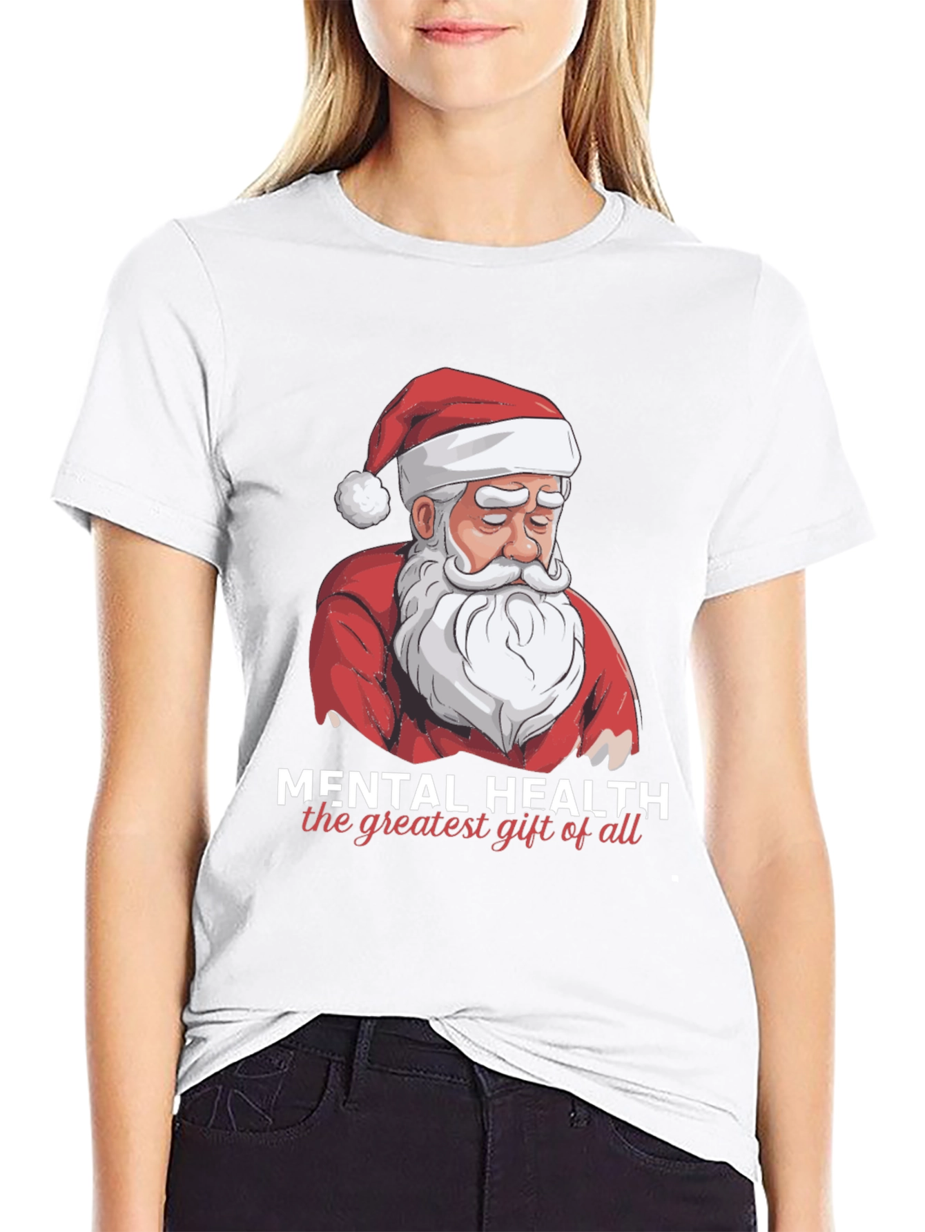 Mental Health Santa Graphic T-Shirt