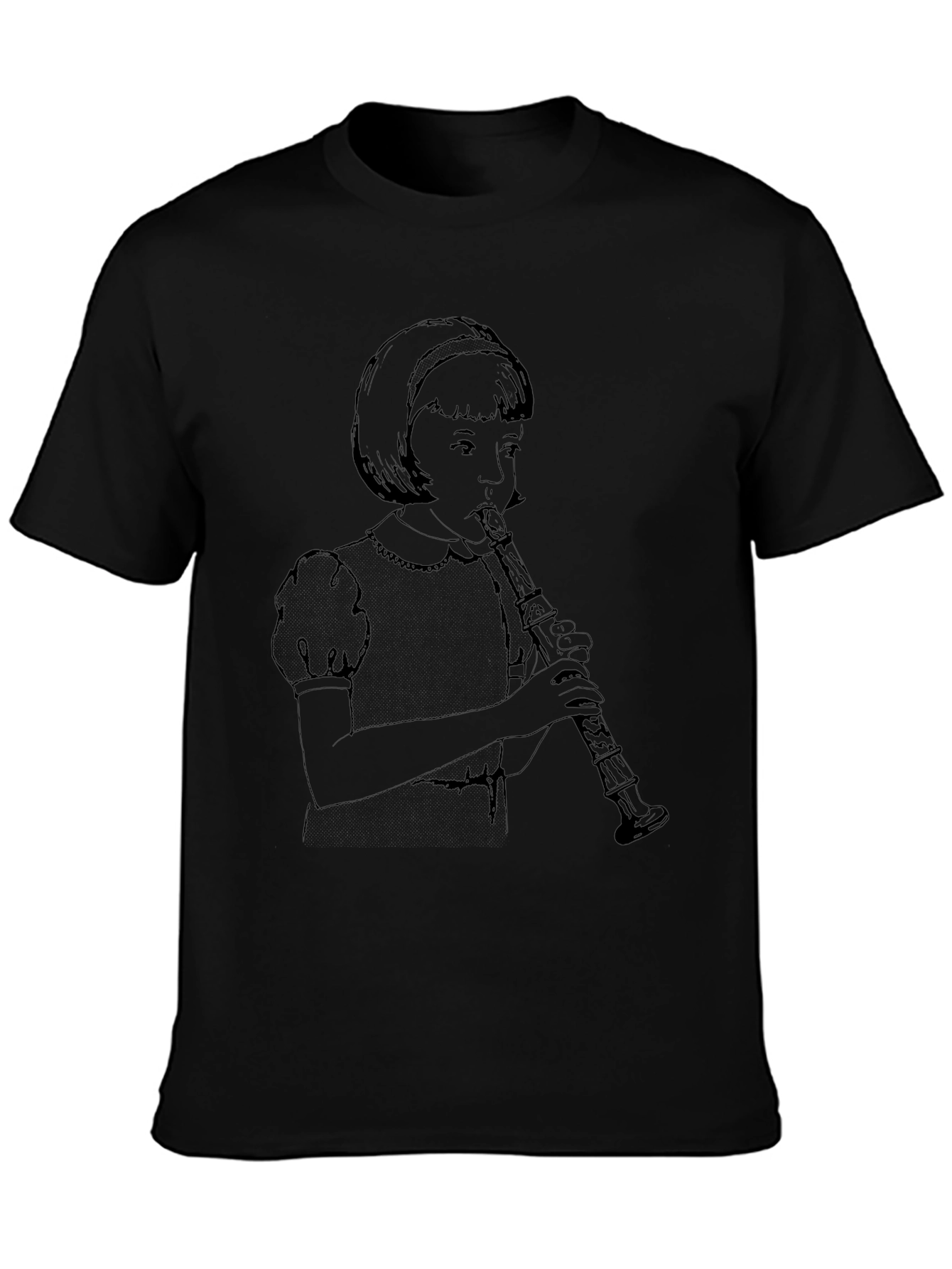 Girl Playing Clarinet Graphic T-Shirt - Unisex