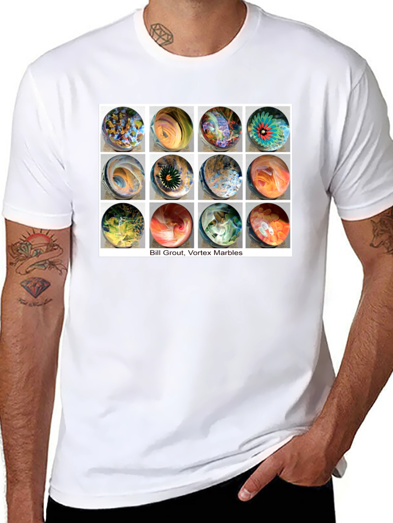 Bill Grout Vortex Marbles Graphic T-Shirt