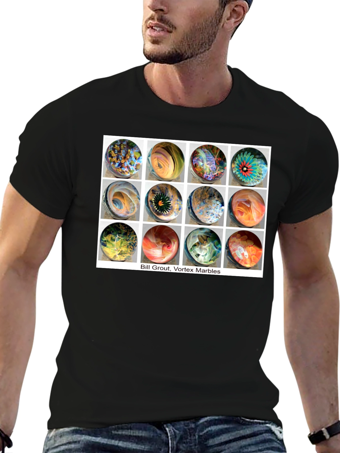 Bill Grout Vortex Marbles Graphic T-Shirt