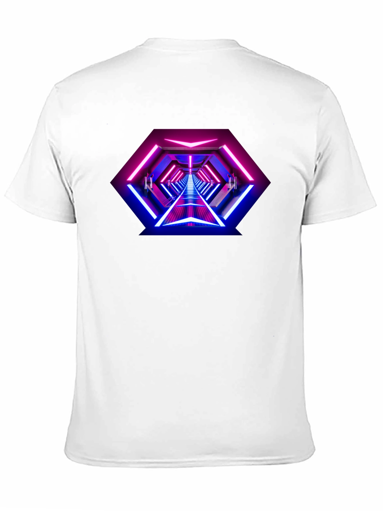 Neon Tunnel Graphic Tee - Futuristic Design