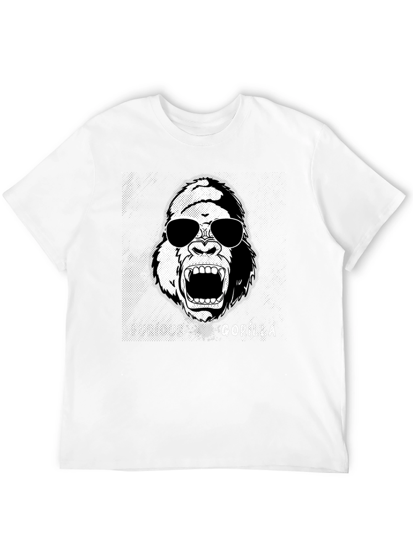 Furious Gorilla Graphic Tee - Black Cotton T-Shirt