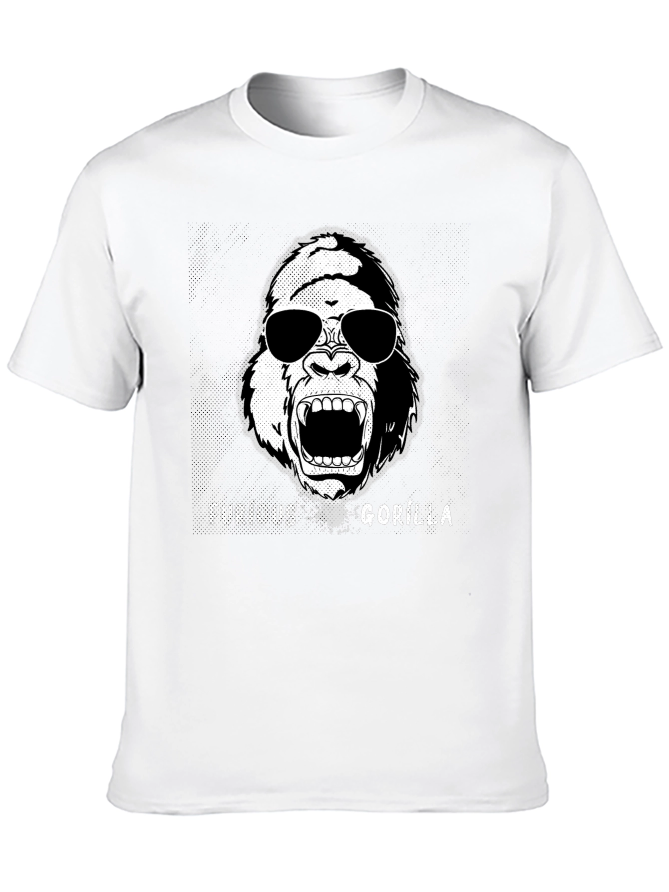 Furious Gorilla Graphic Tee - Black Cotton T-Shirt