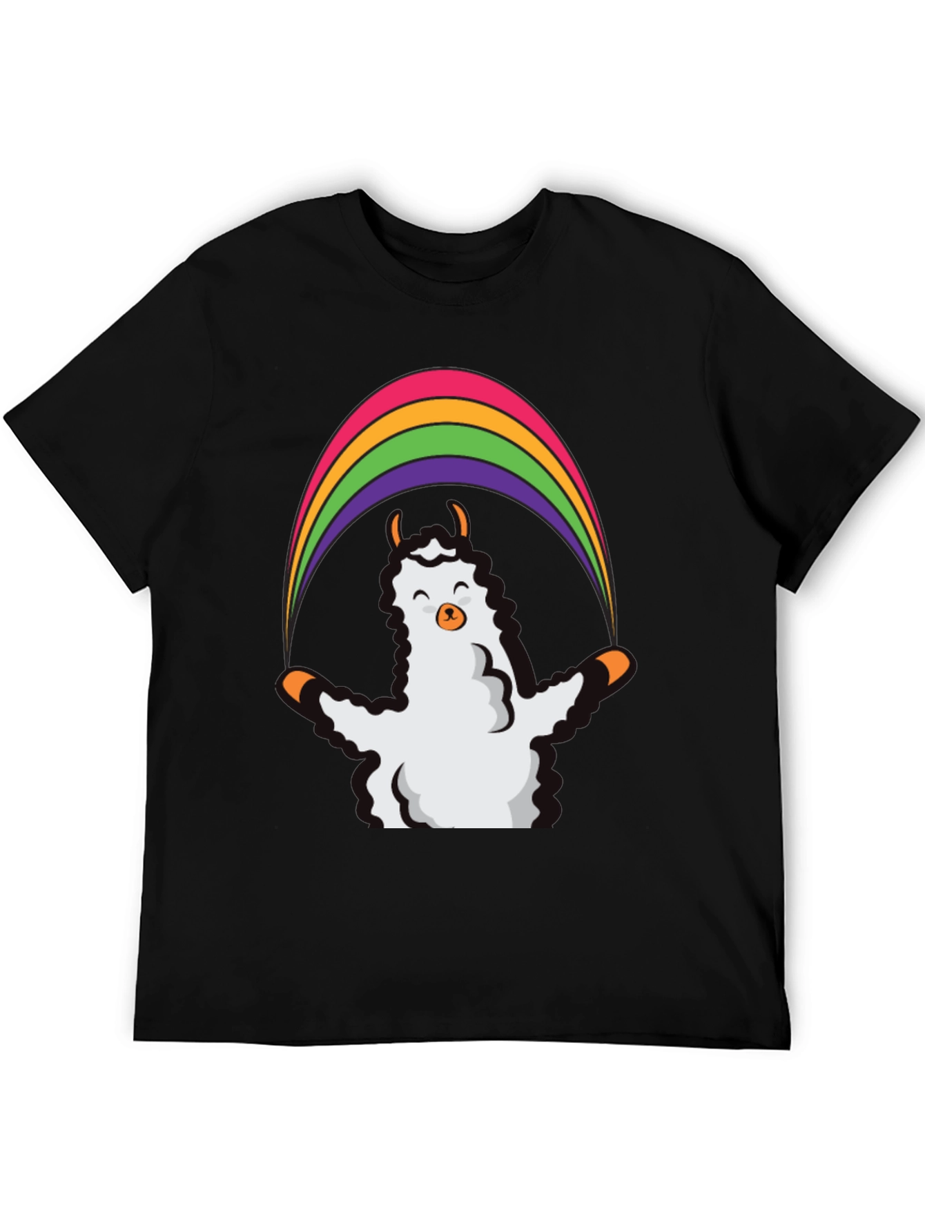 Llama Rainbow Graphic Tee - Soft & Stylish