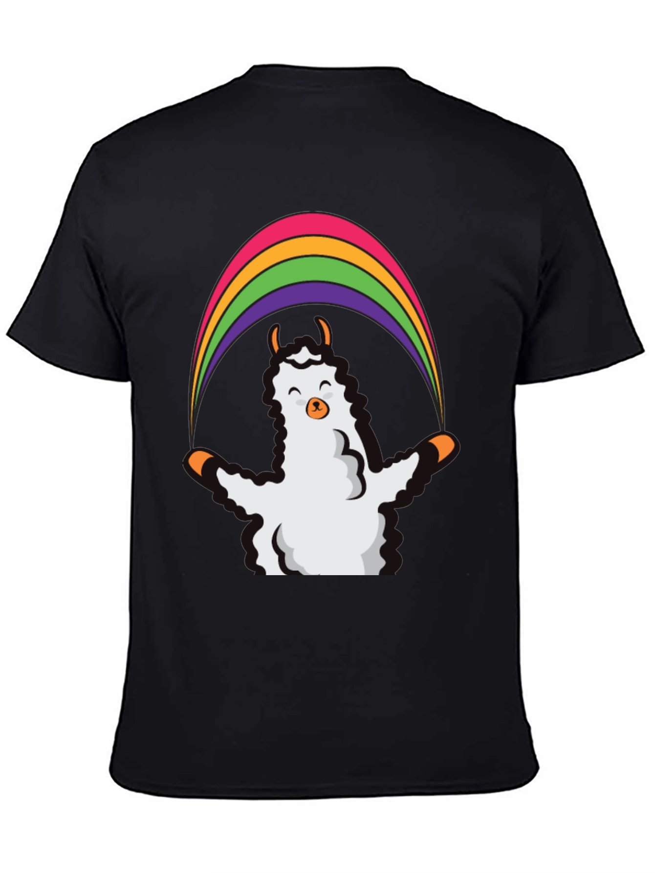Llama Rainbow Graphic Tee - Soft & Stylish