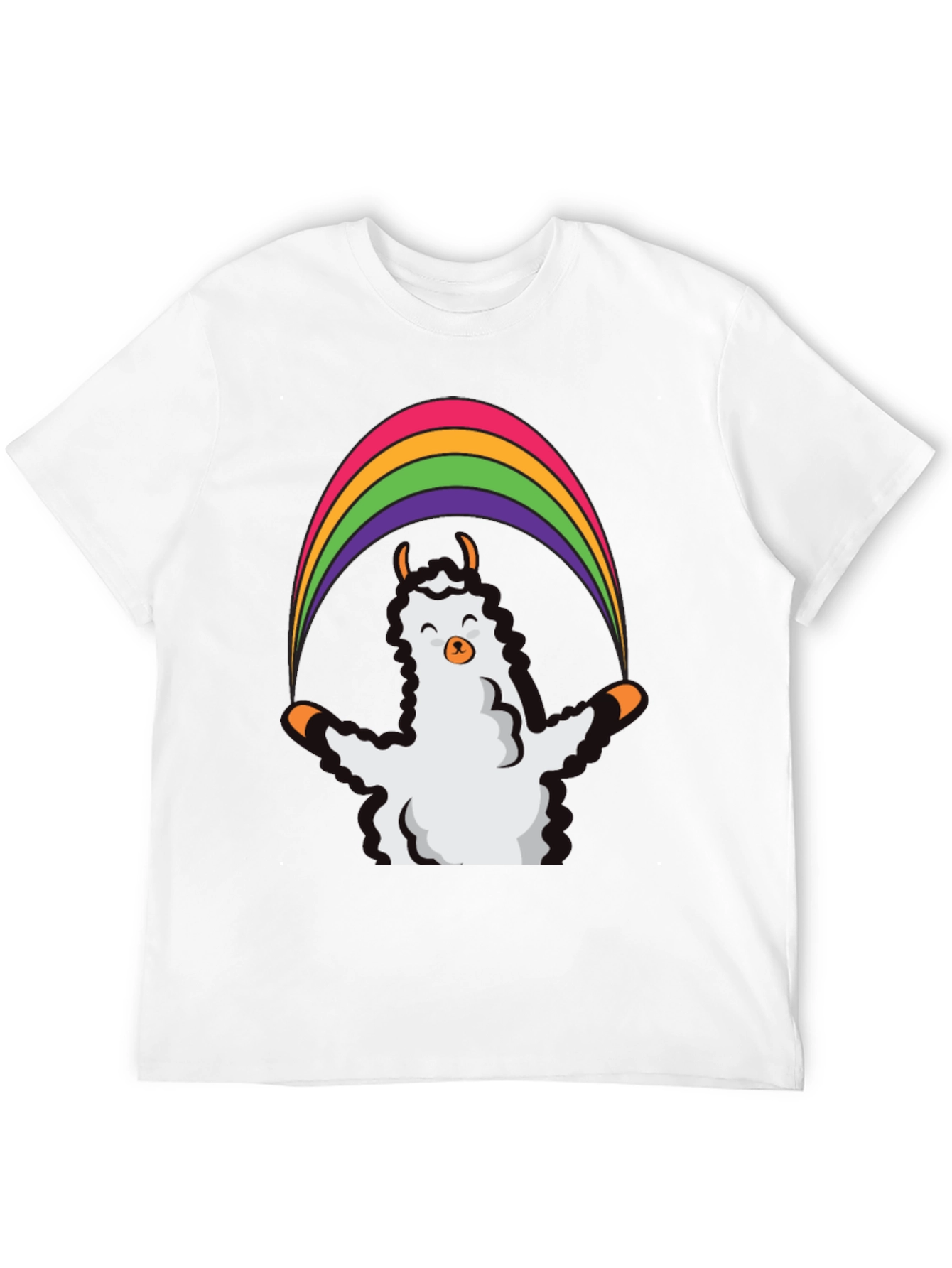 Llama Rainbow Graphic Tee - Soft & Stylish