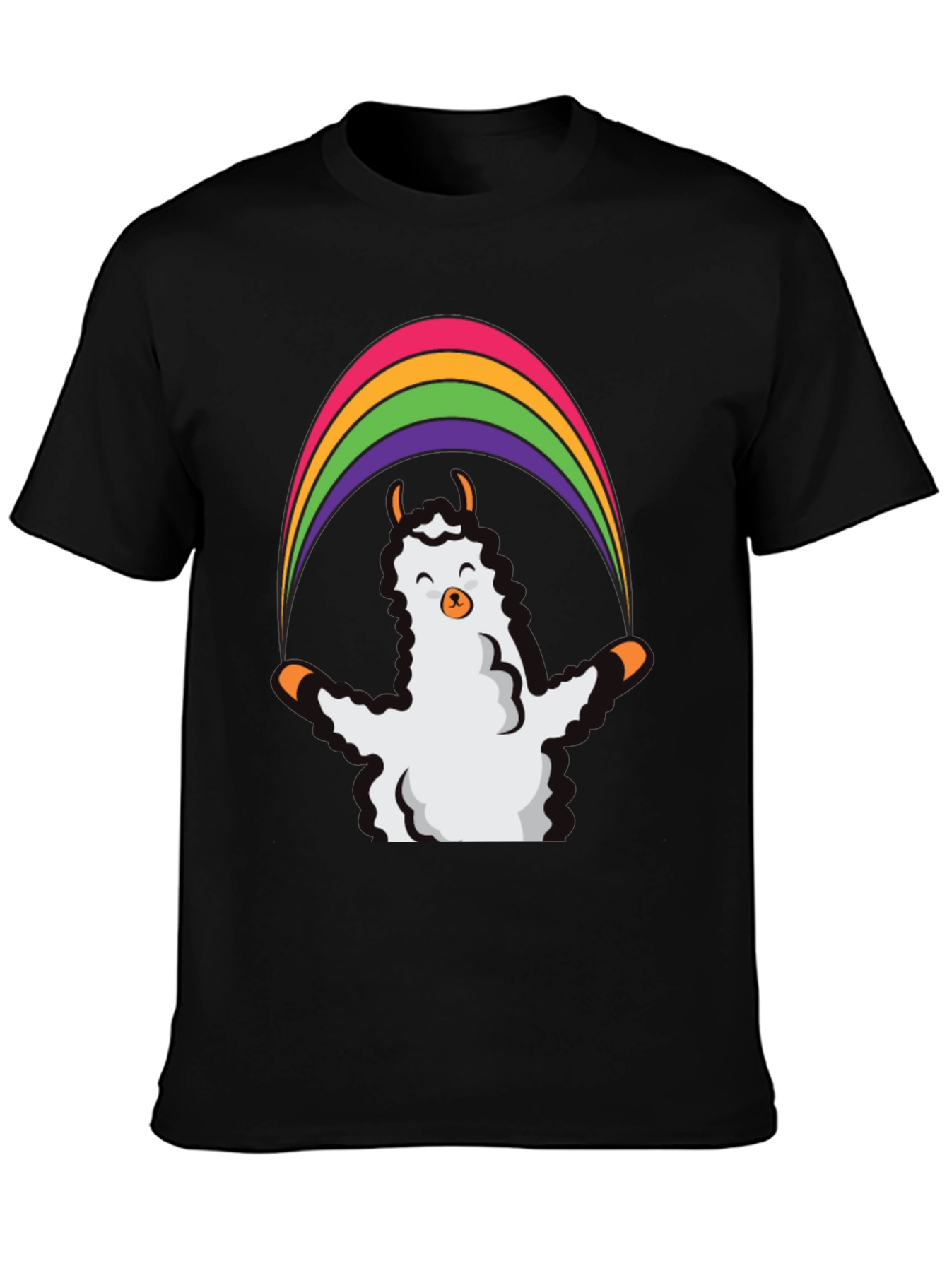 Llama Rainbow Graphic Tee - Soft & Stylish