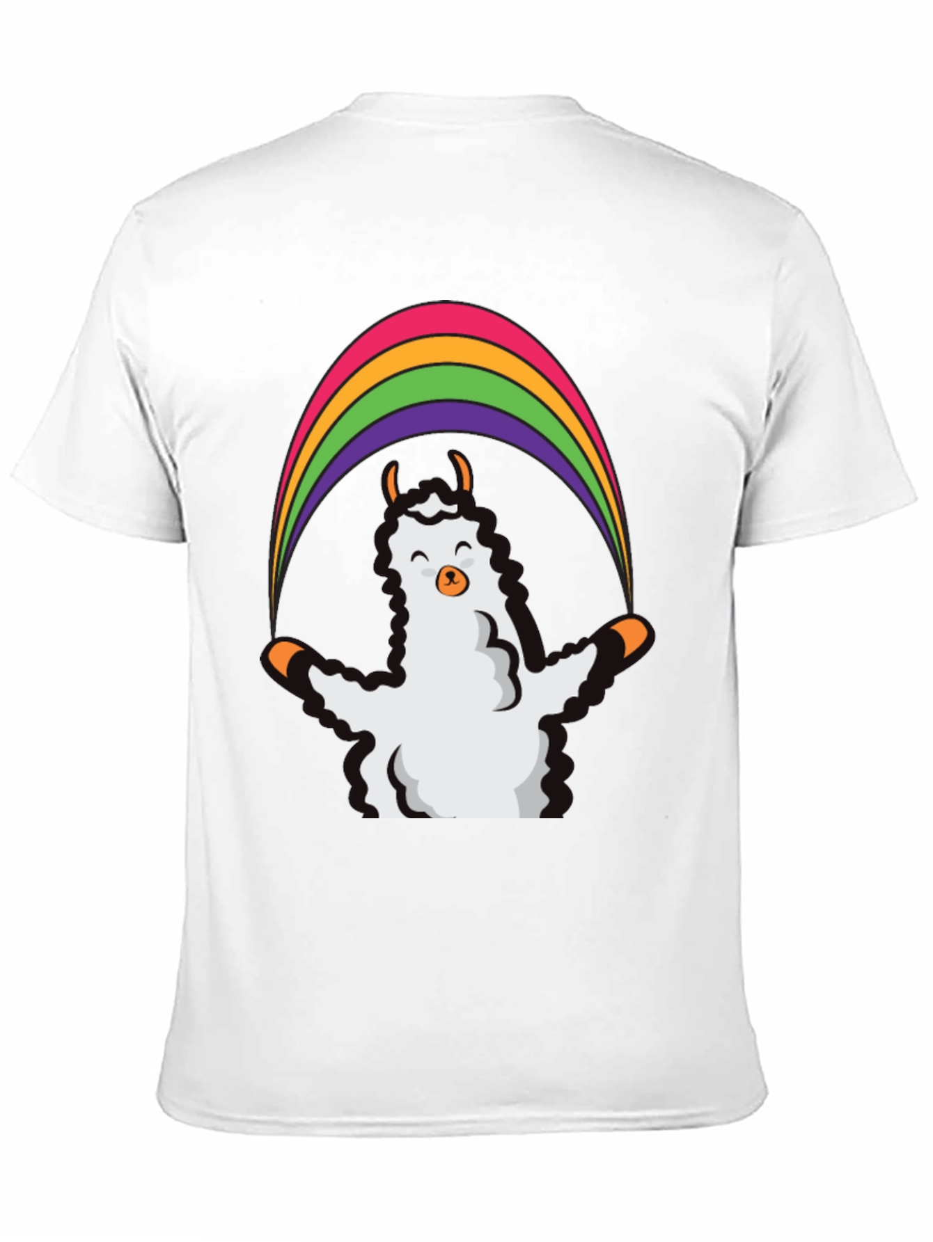 Llama Rainbow Graphic Tee - Soft & Stylish