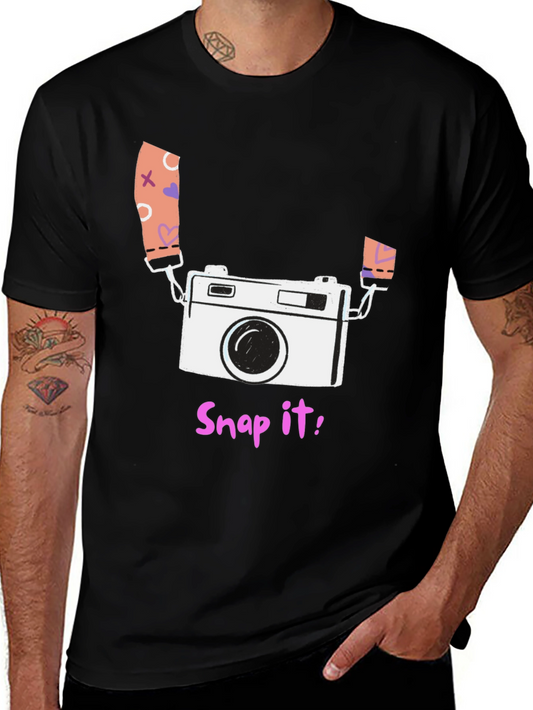 Snap It! Camera Graphic Tee - Stylish Casual Wear
