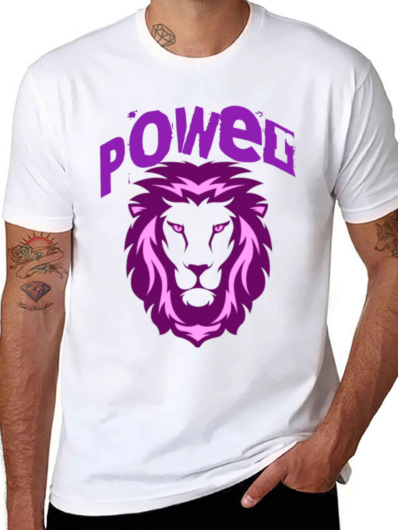 Power Lion Graphic Tee - Black