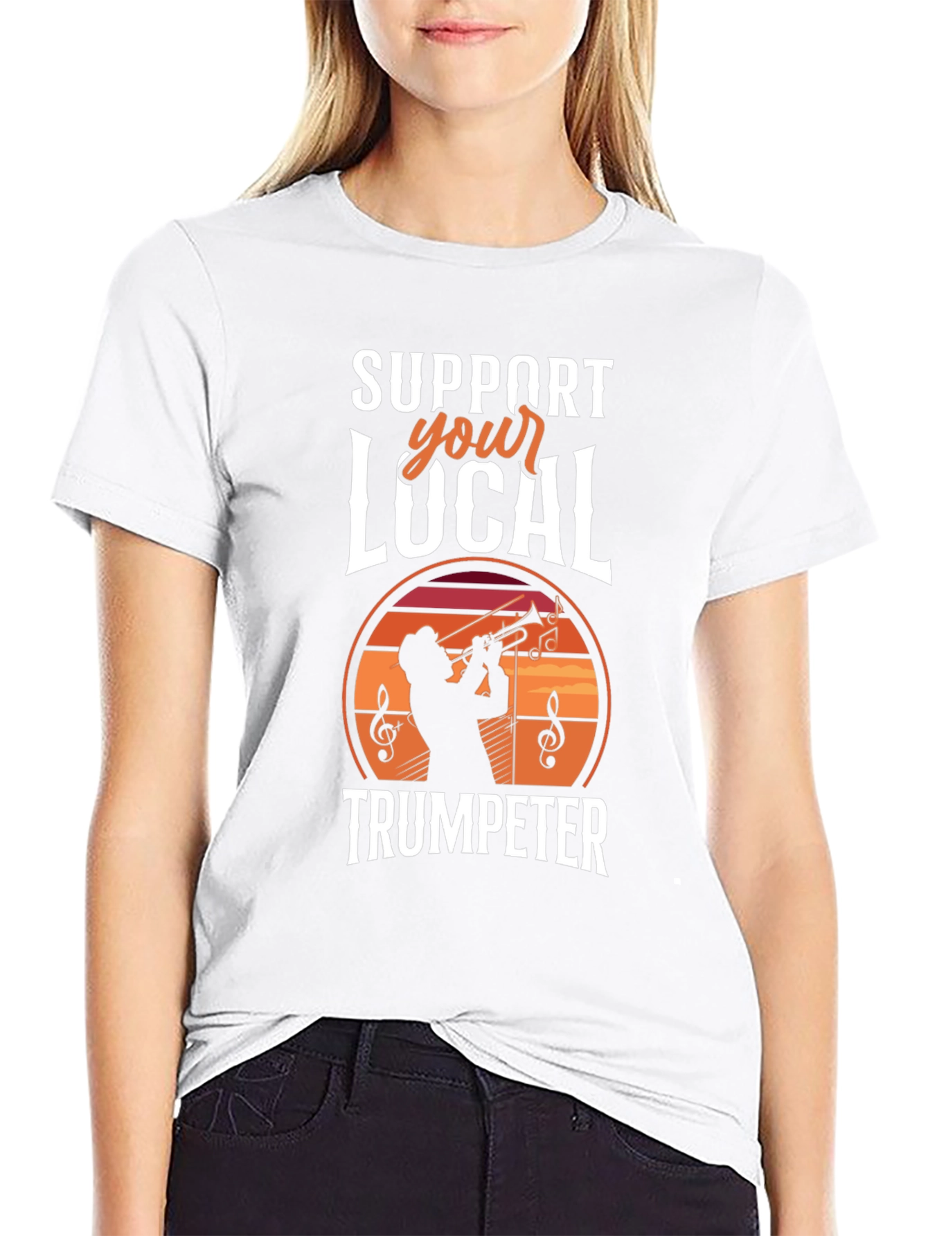 Support Your Local Trumpeter Black T-Shirt