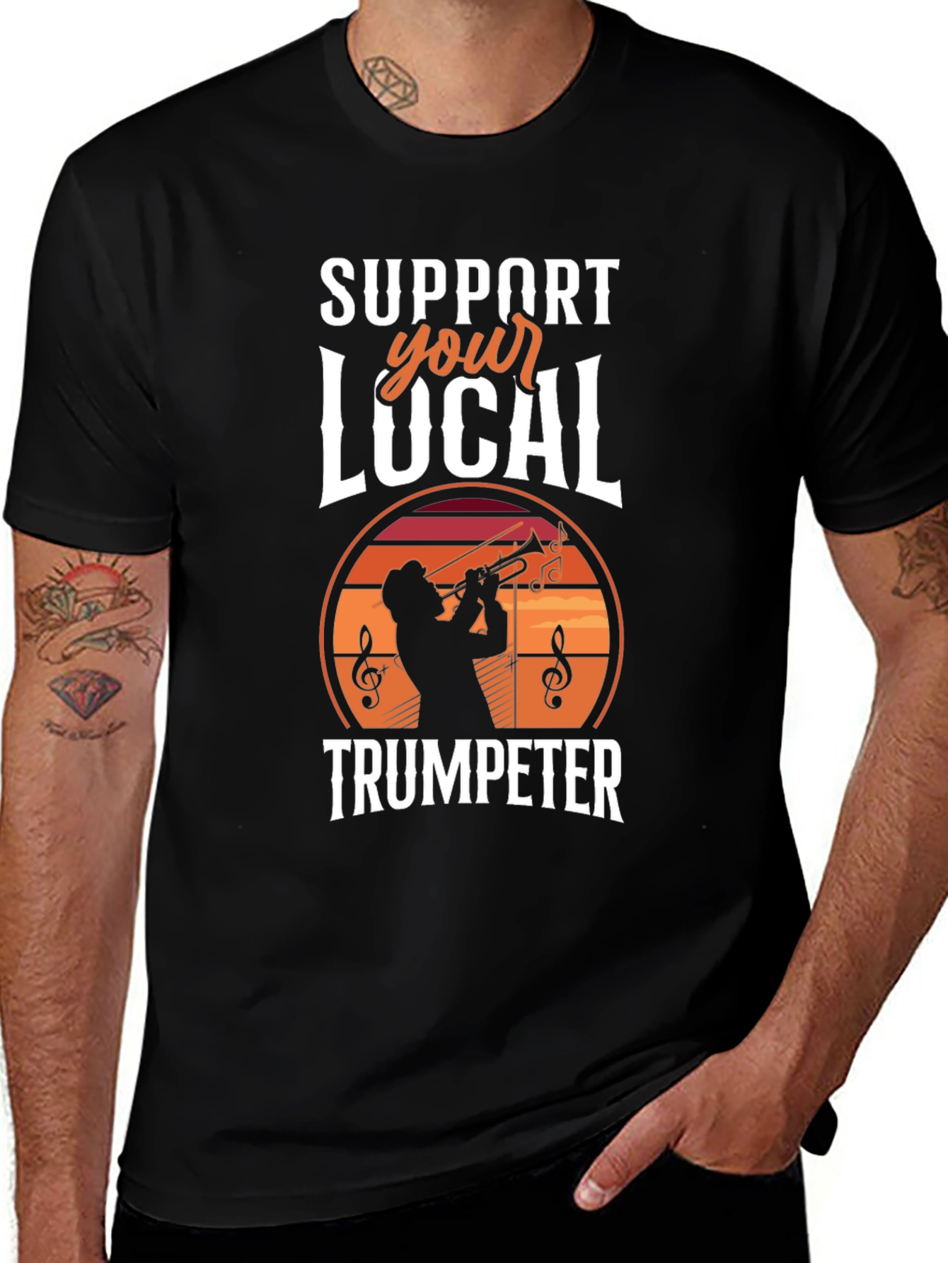 Support Your Local Trumpeter Black T-Shirt