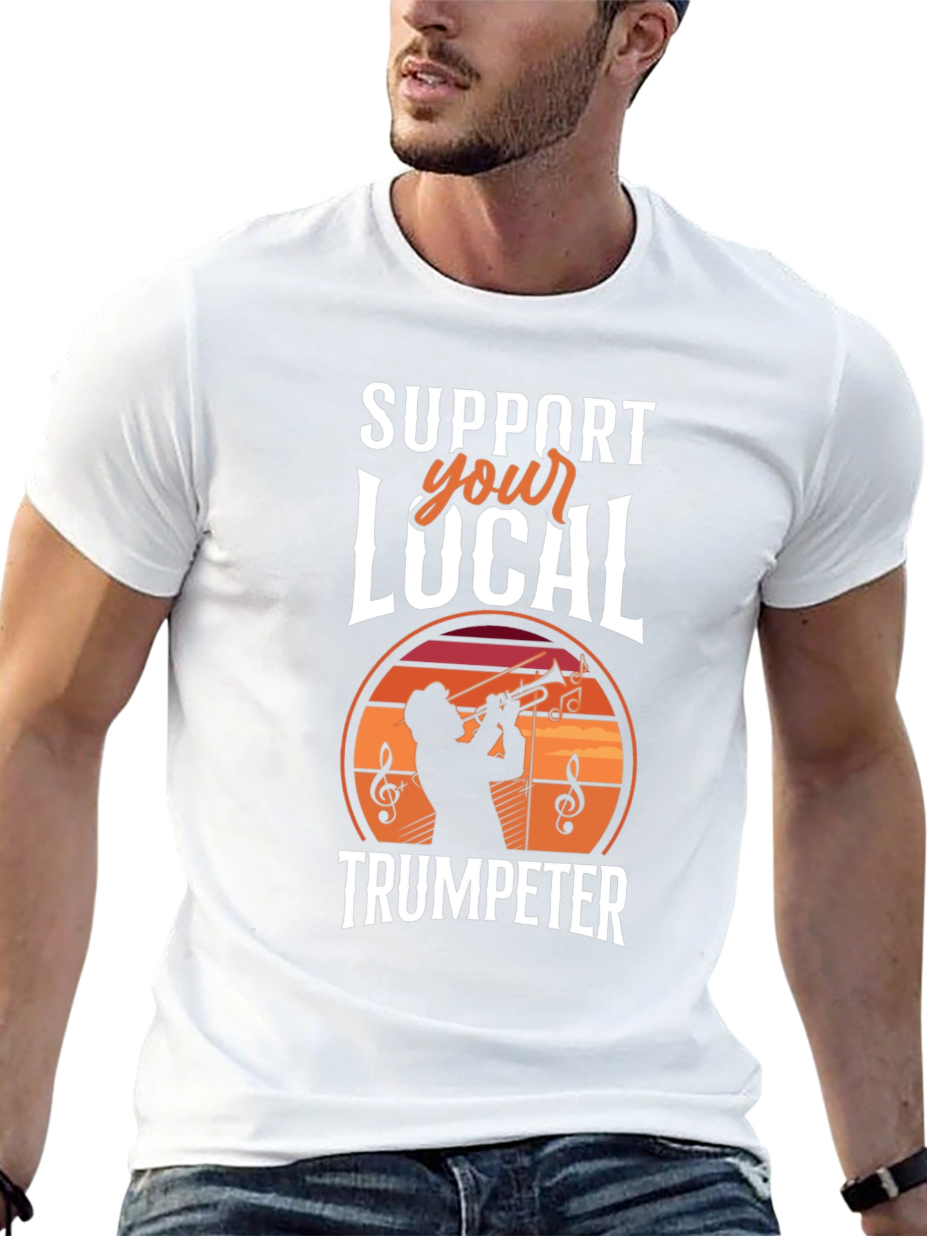 Support Your Local Trumpeter Black T-Shirt
