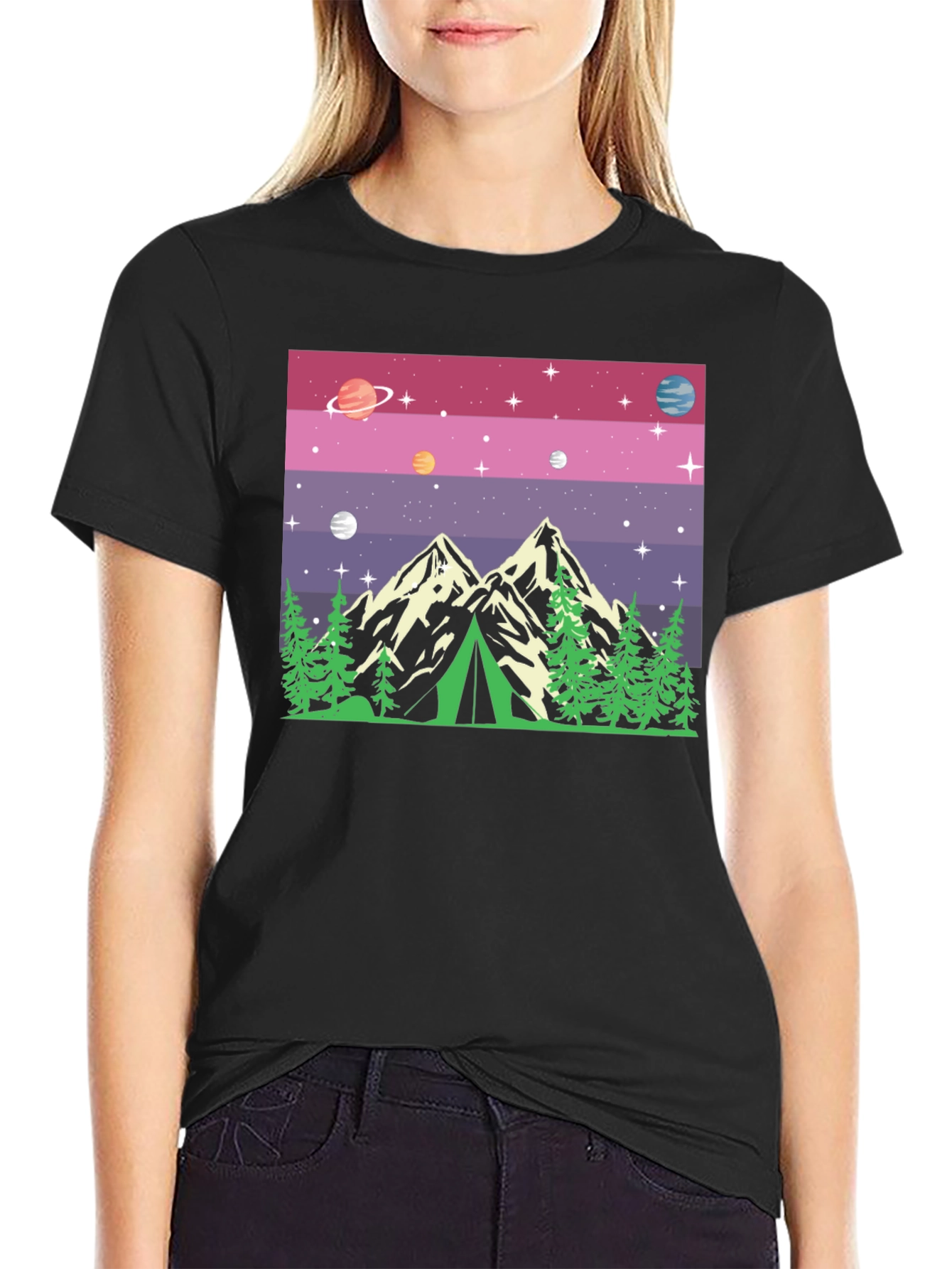 Cosmic Camping Graphic T-Shirt