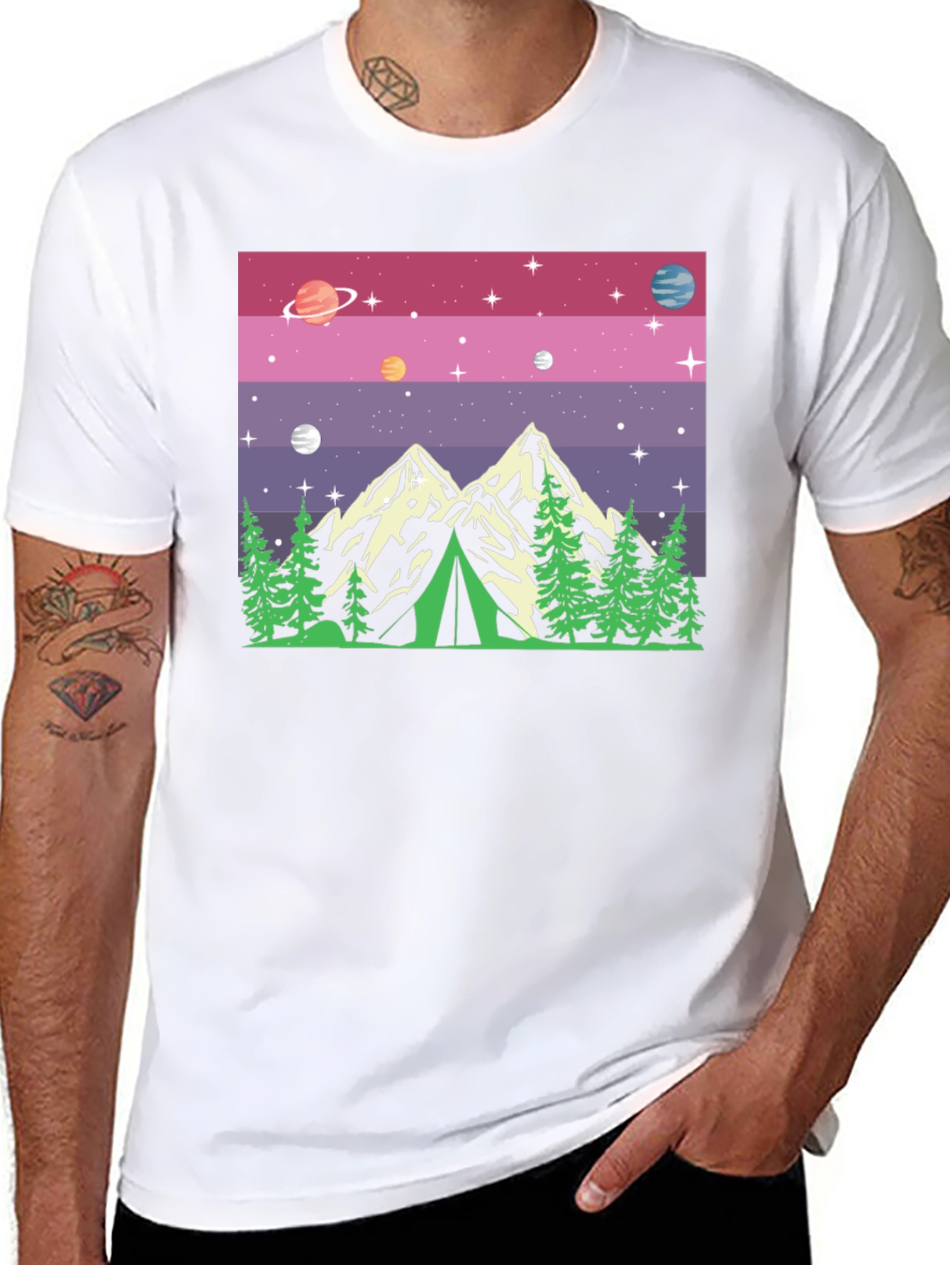 Cosmic Camping Graphic T-Shirt