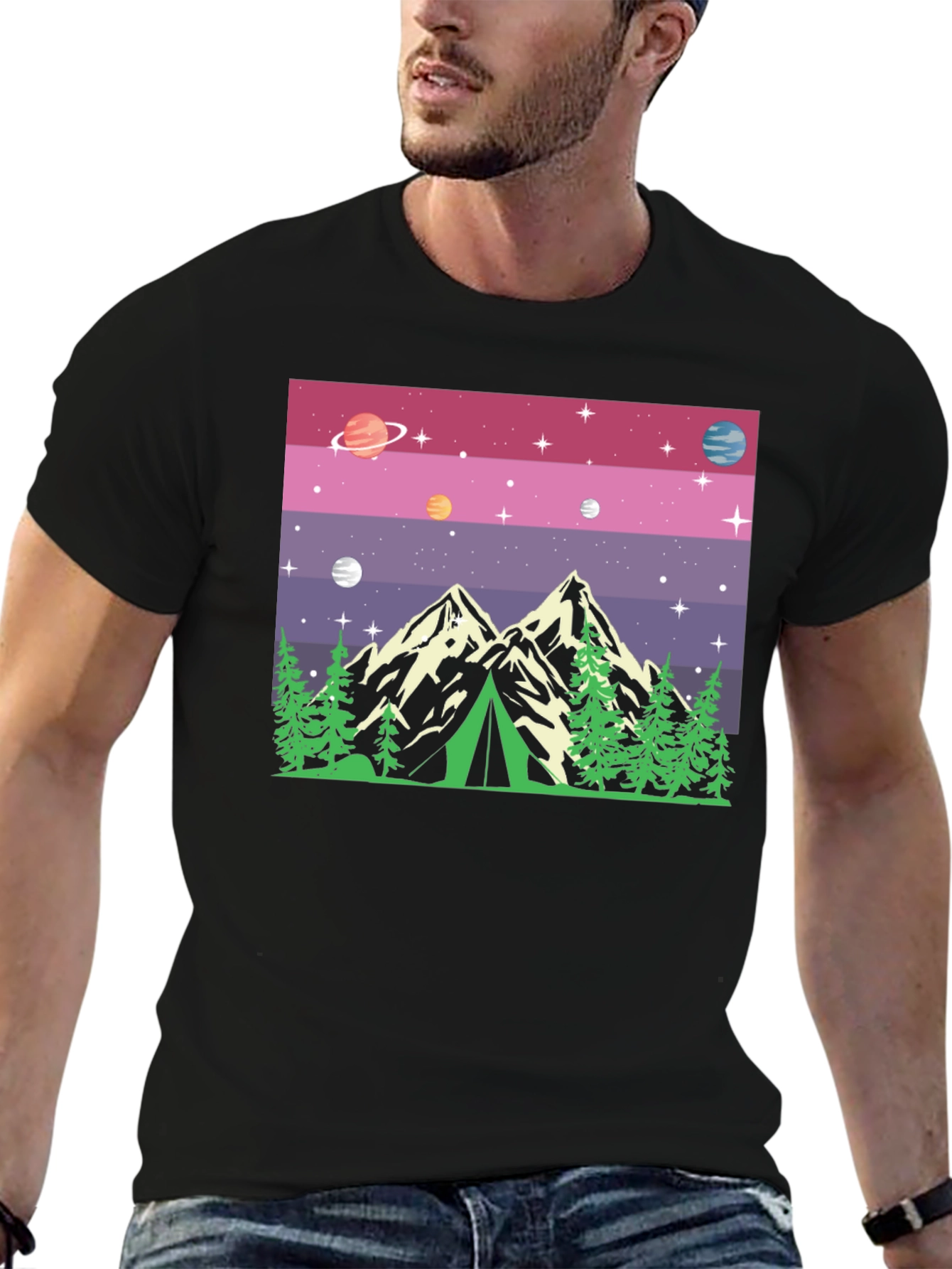Cosmic Camping Graphic T-Shirt