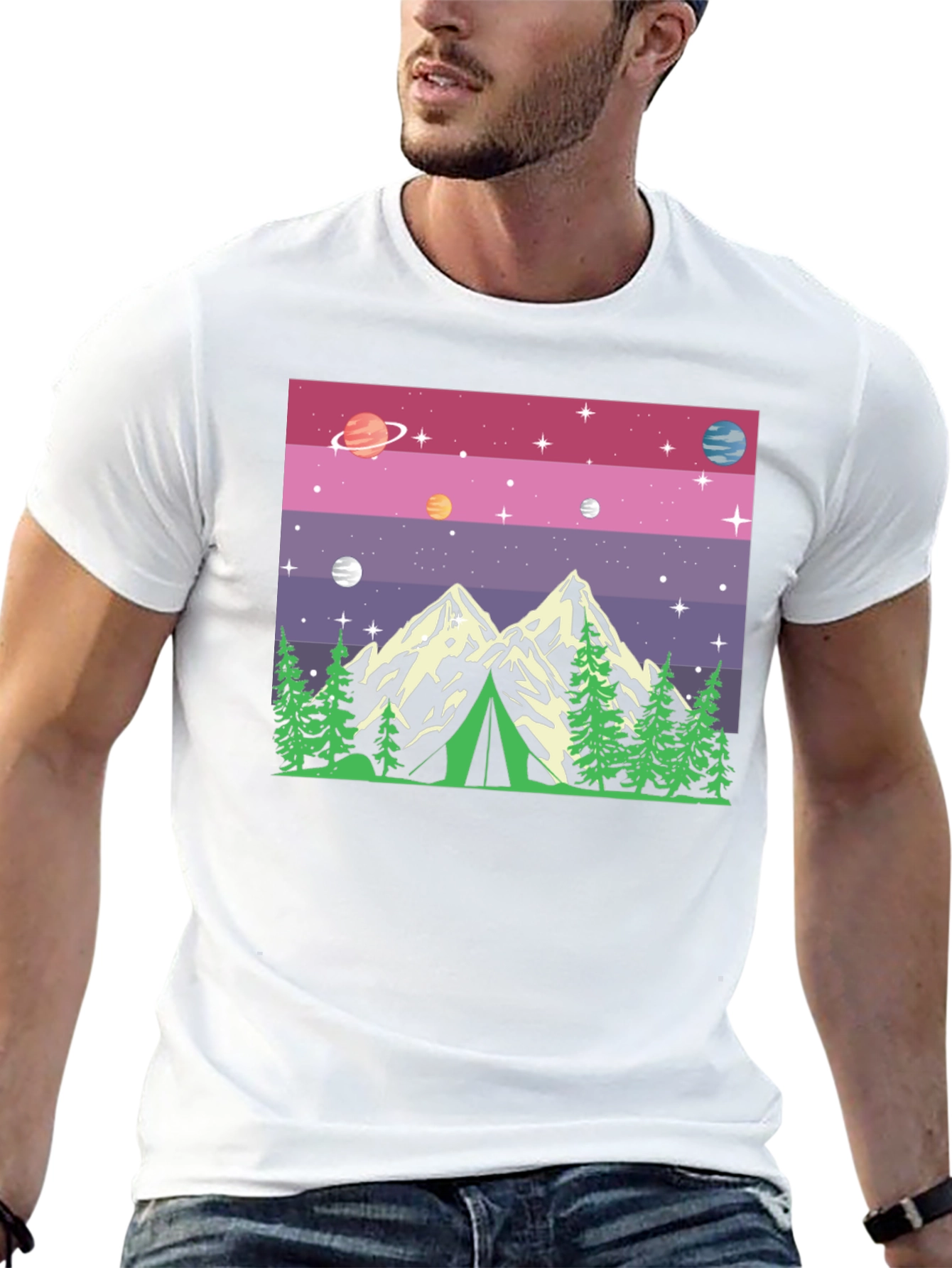 Cosmic Camping Graphic T-Shirt