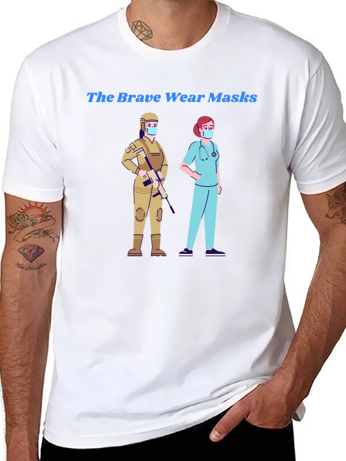The Brave Wear Masks Graphic Tee
