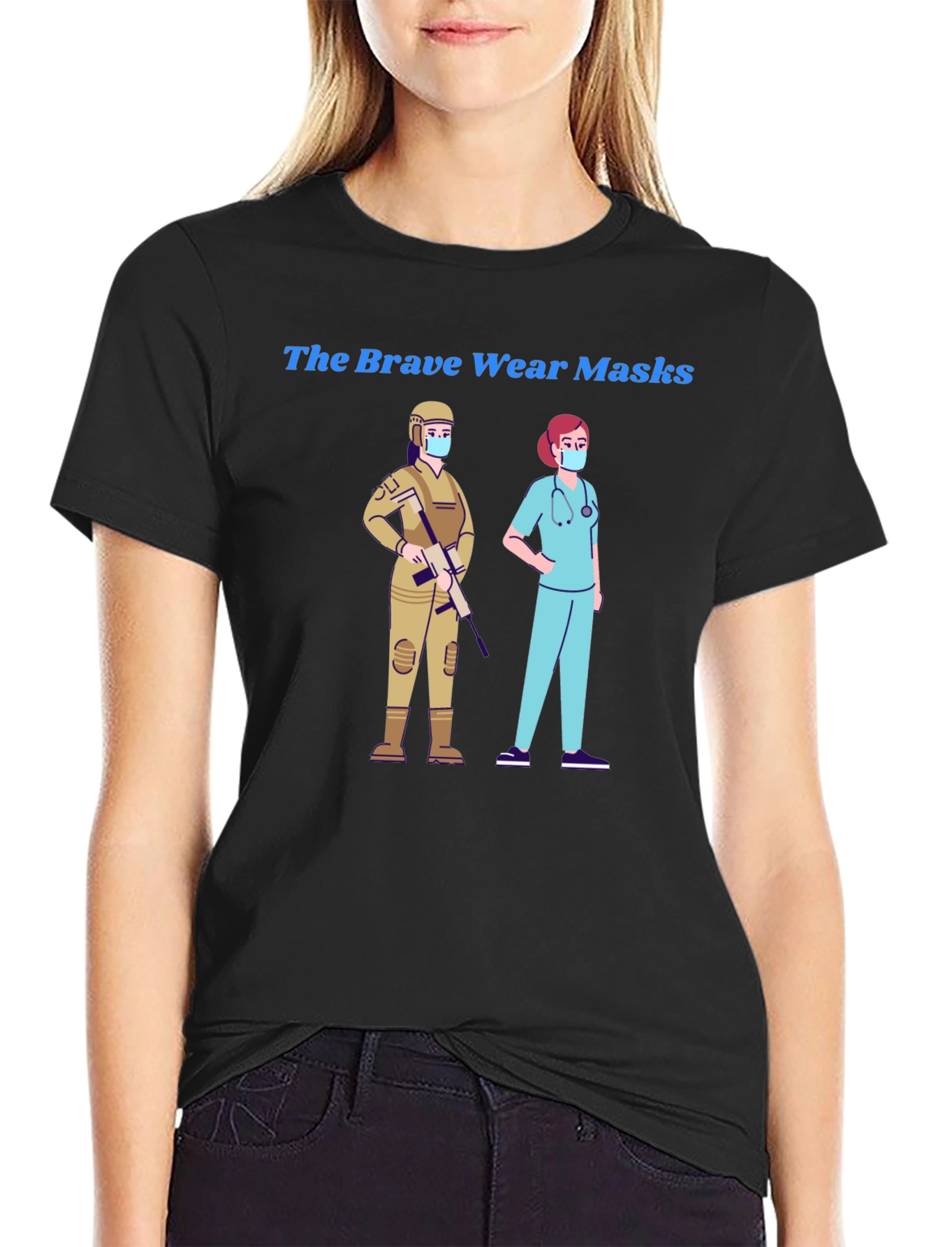 The Brave Wear Masks Graphic Tee