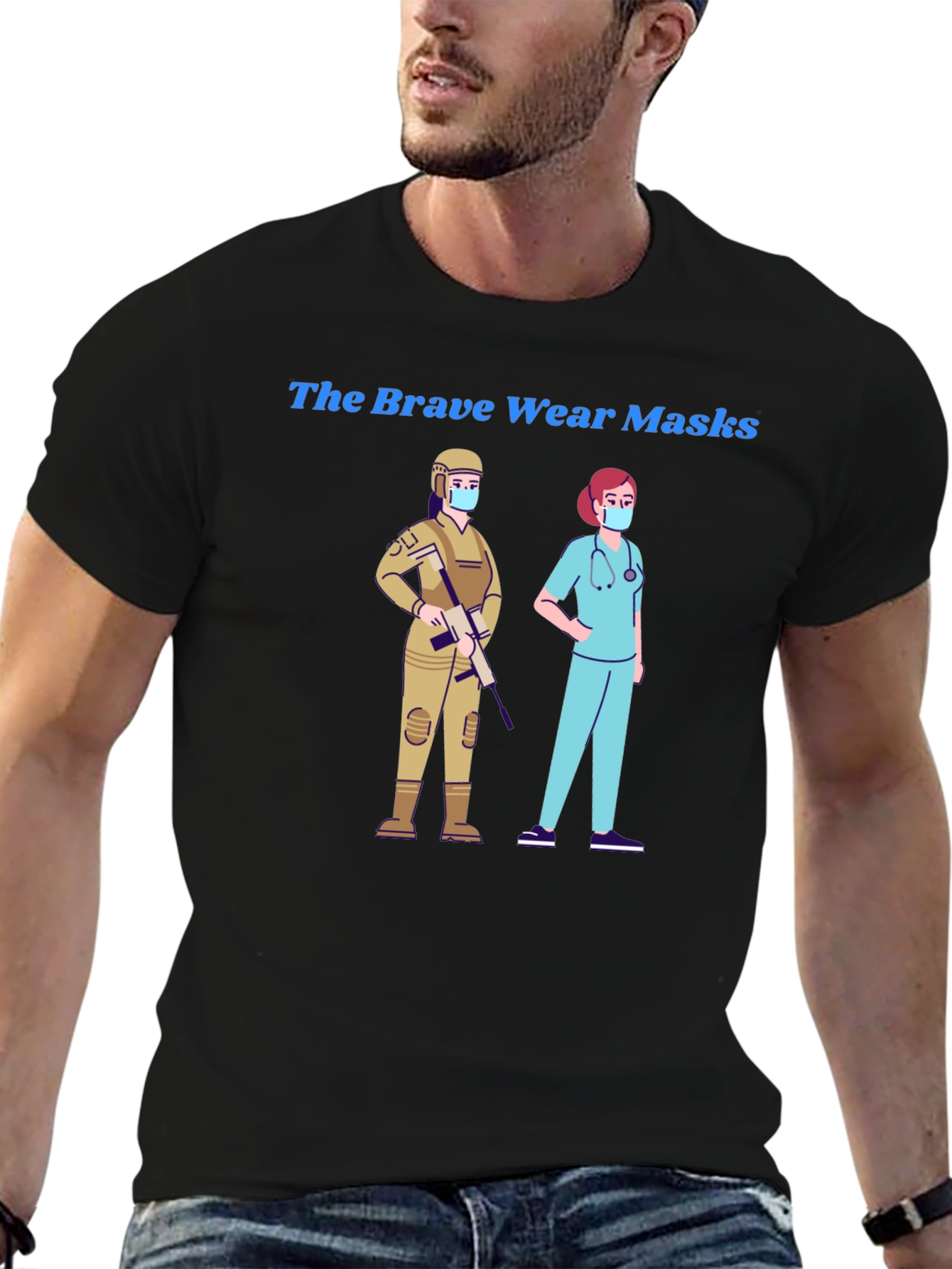 The Brave Wear Masks Graphic Tee