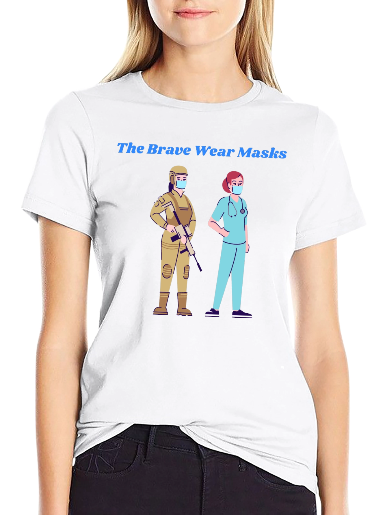 The Brave Wear Masks Graphic Tee
