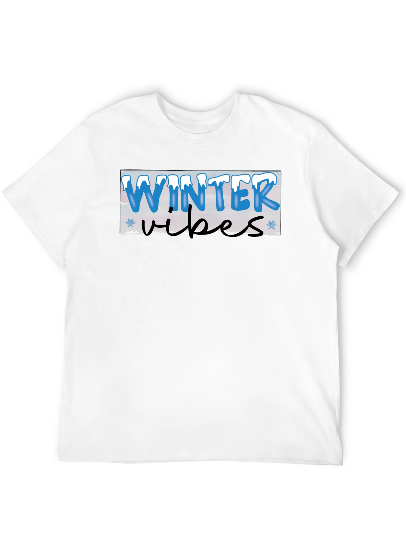 Winter Vibes Black T-Shirt