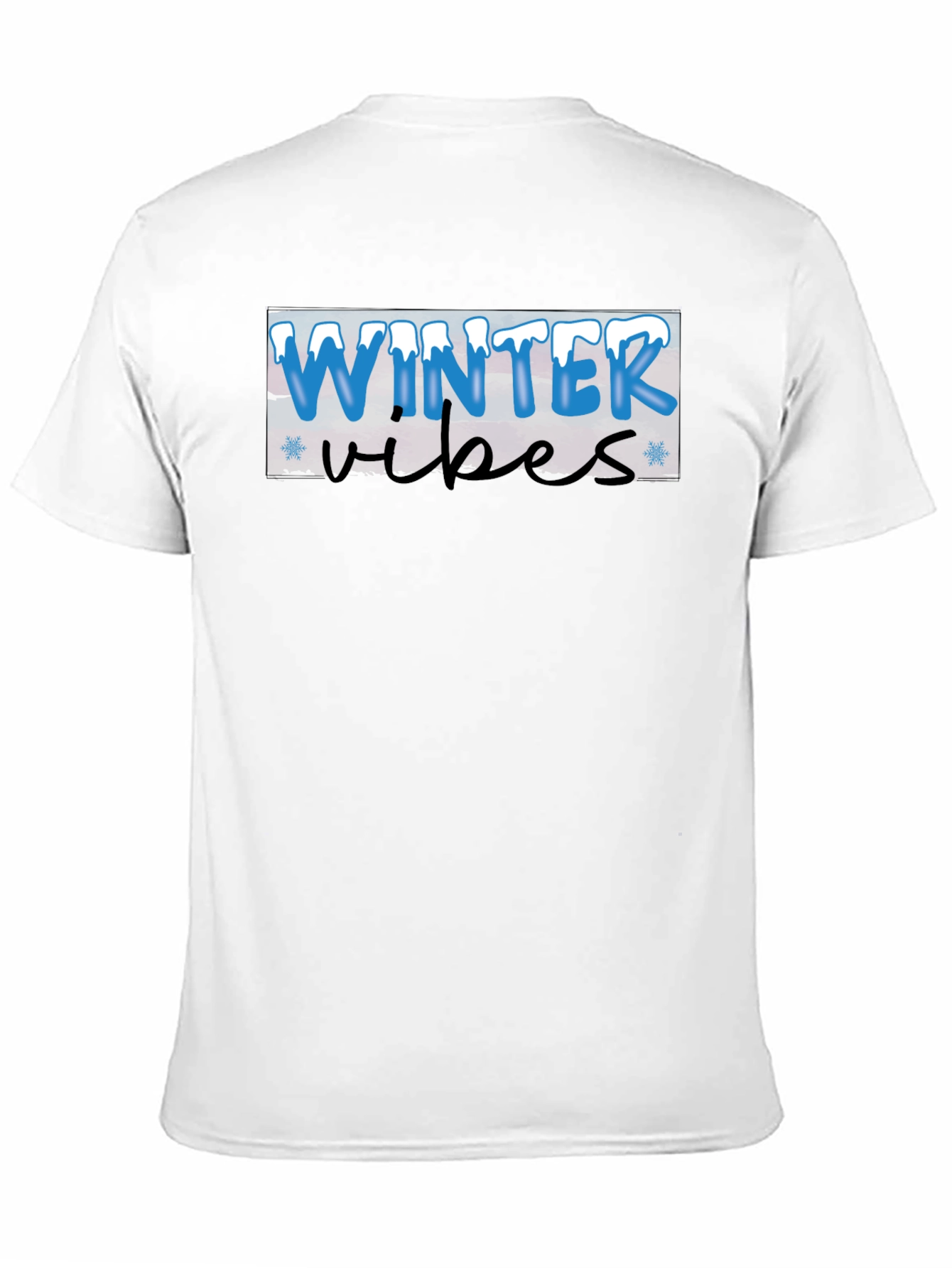 Winter Vibes Black T-Shirt