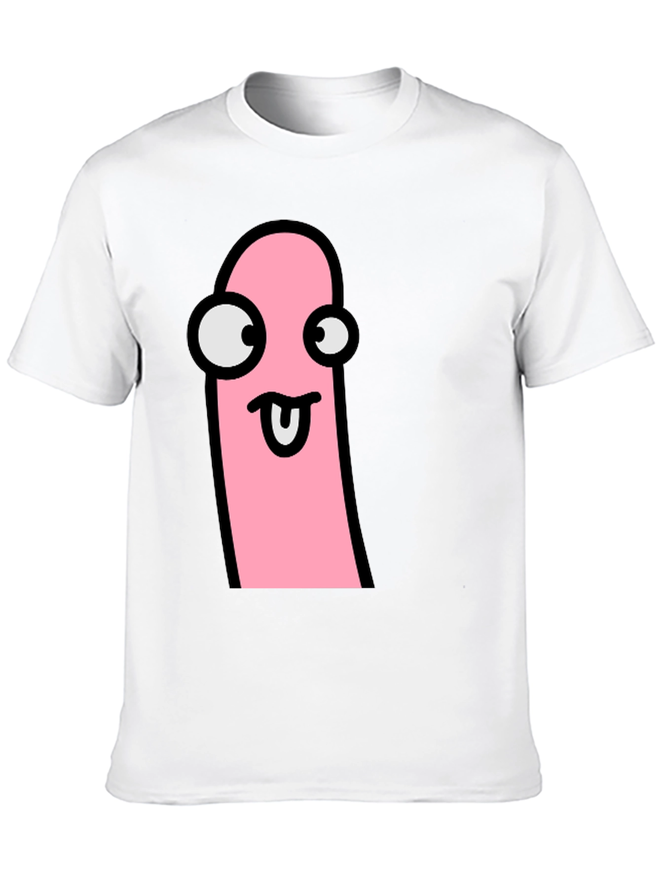 Funky Tongue Out Face Black T-Shirt