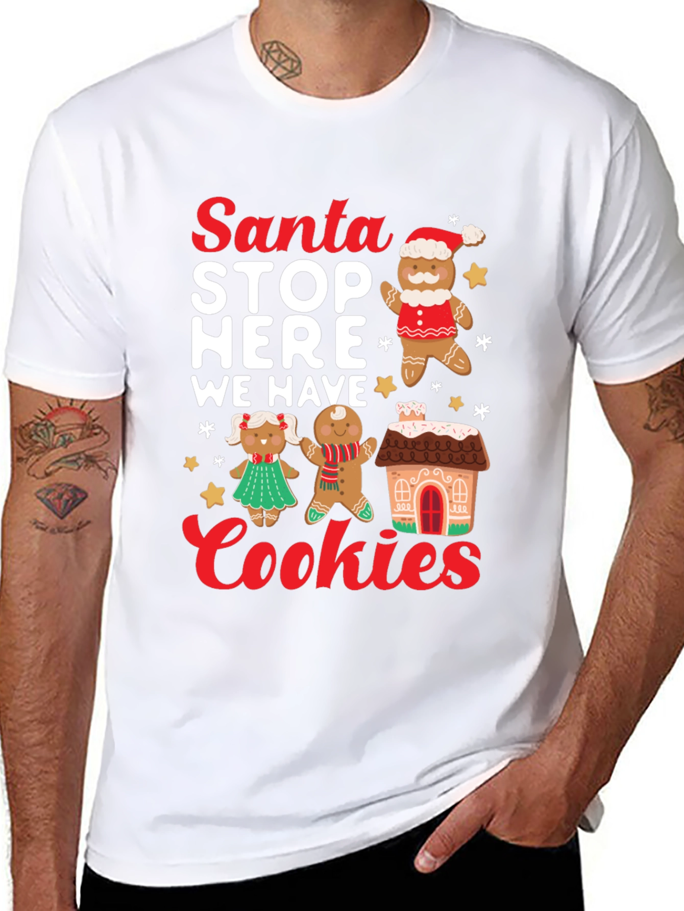 Santa Stop Here Cookies T-Shirt