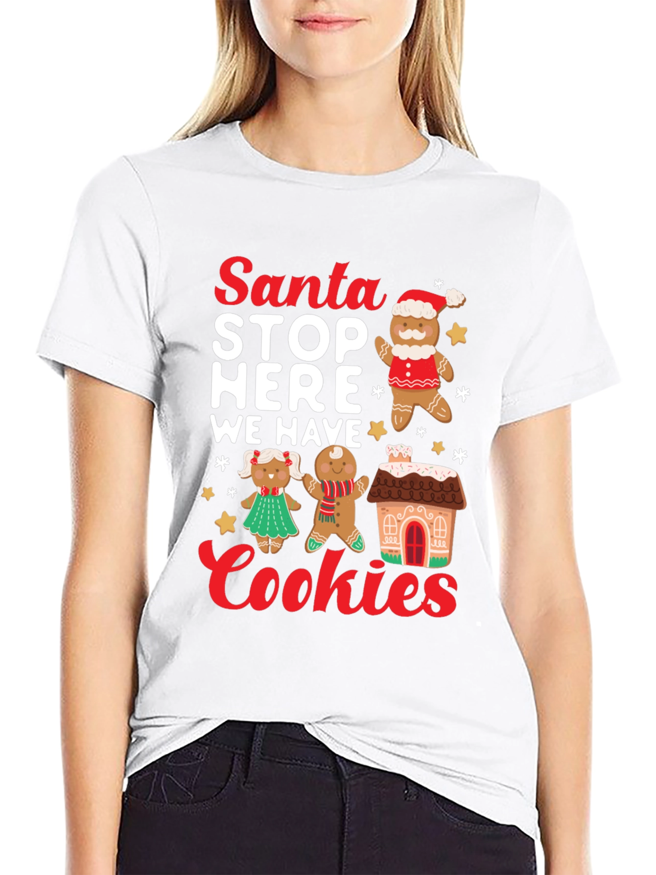 Santa Stop Here Cookies T-Shirt