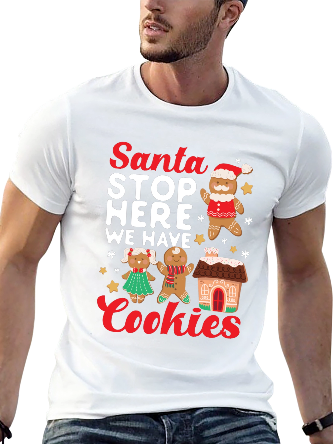Santa Stop Here Cookies T-Shirt