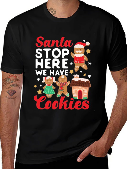 Santa Stop Here Cookies T-Shirt