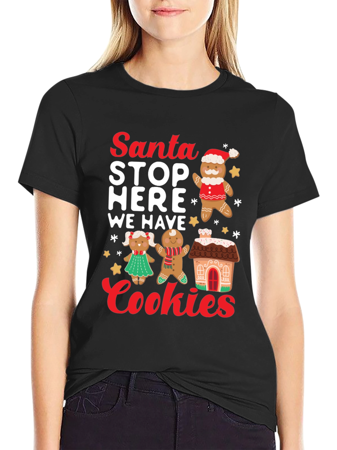 Santa Stop Here Cookies T-Shirt