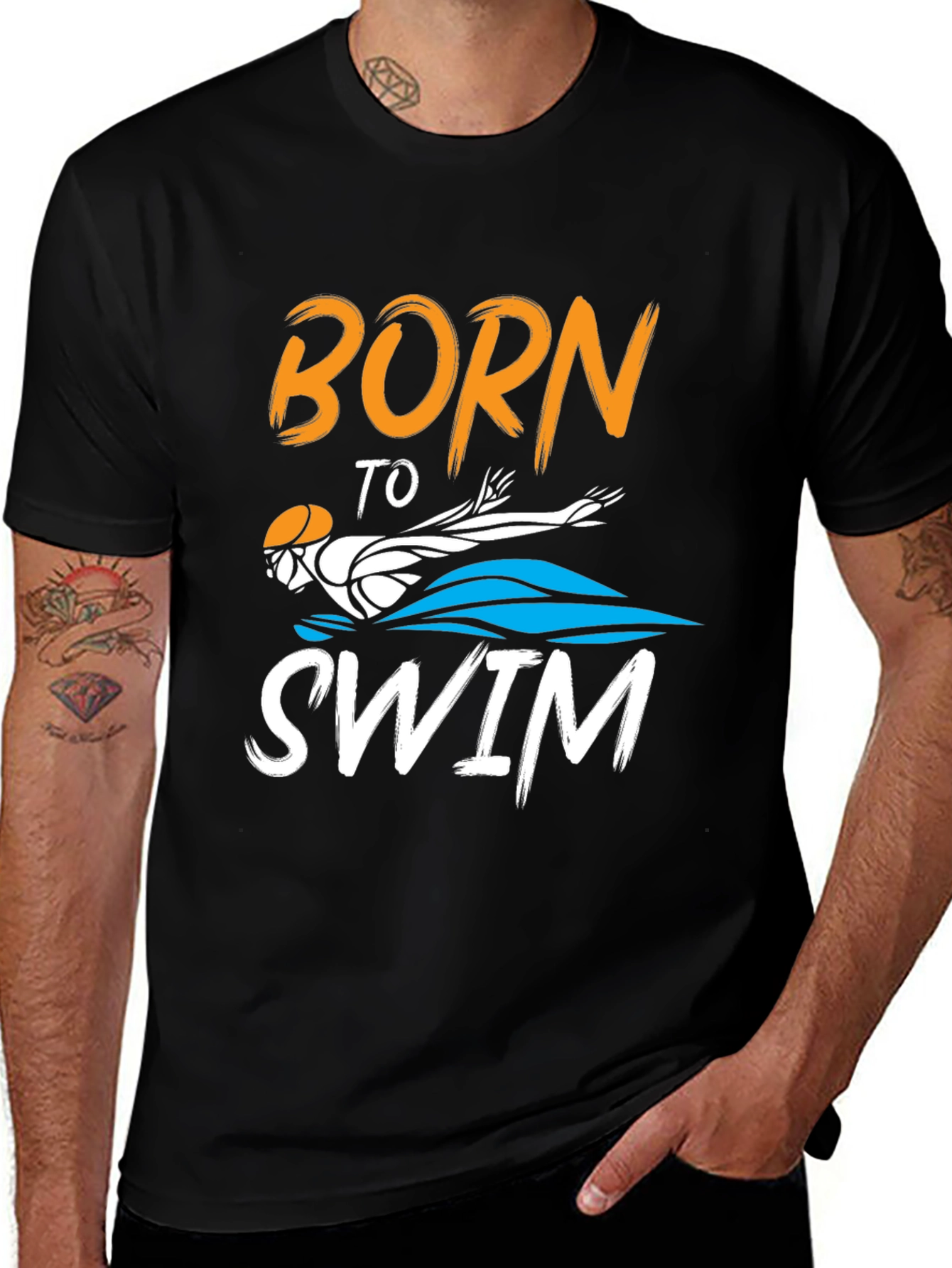 Born To Swim Graphic T-Shirt