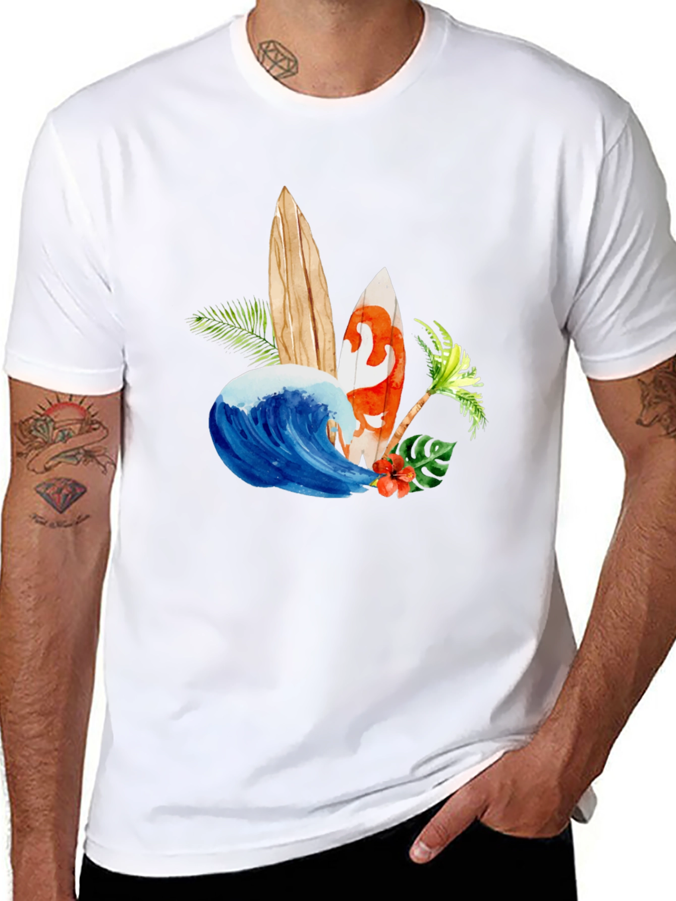 Tropical Surfboards Graphic T-Shirt
