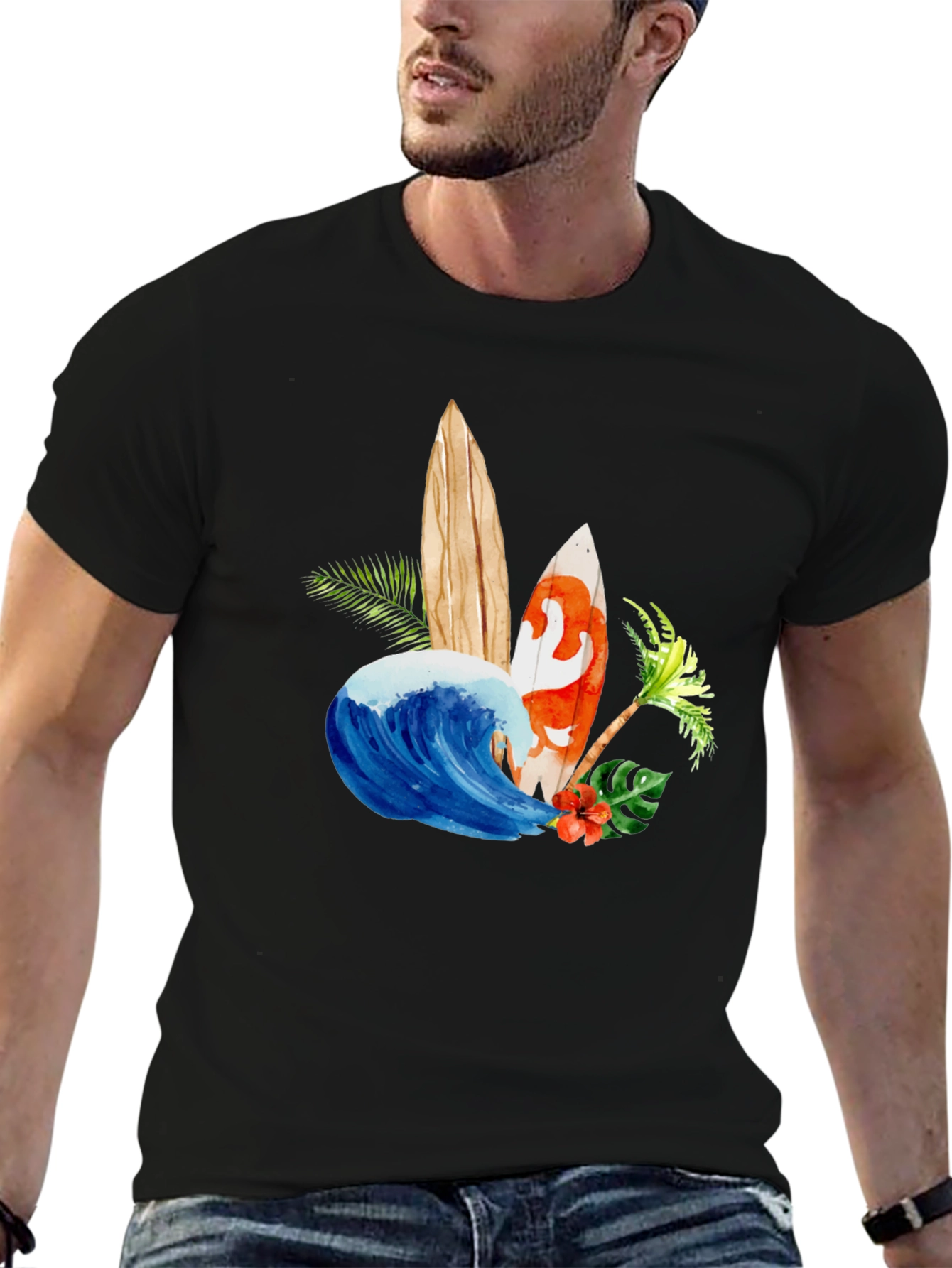 Tropical Surfboards Graphic T-Shirt