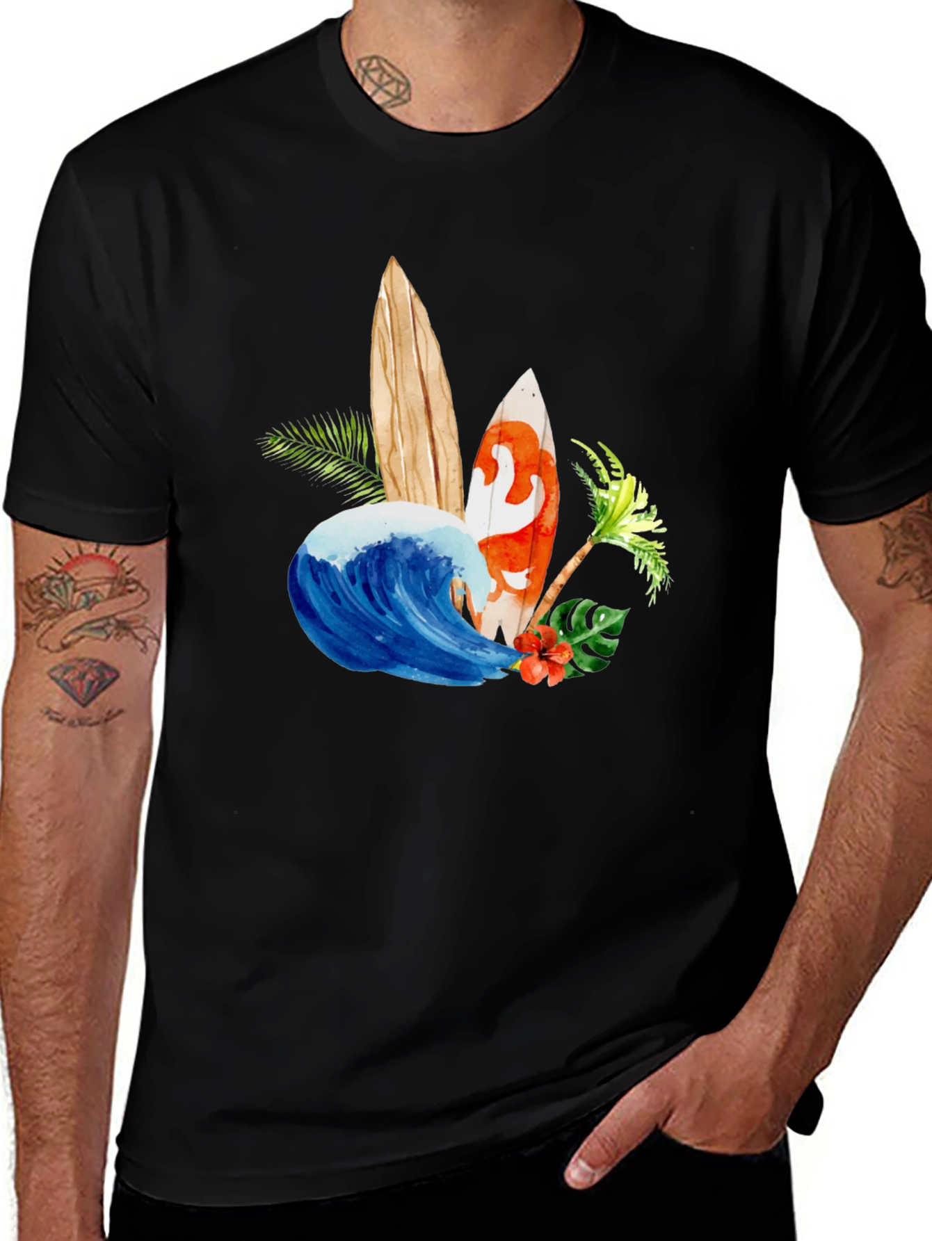 Tropical Surfboards Graphic T-Shirt