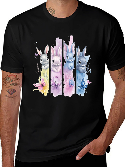 Watercolor Easter Bunny Graphic T-Shirt