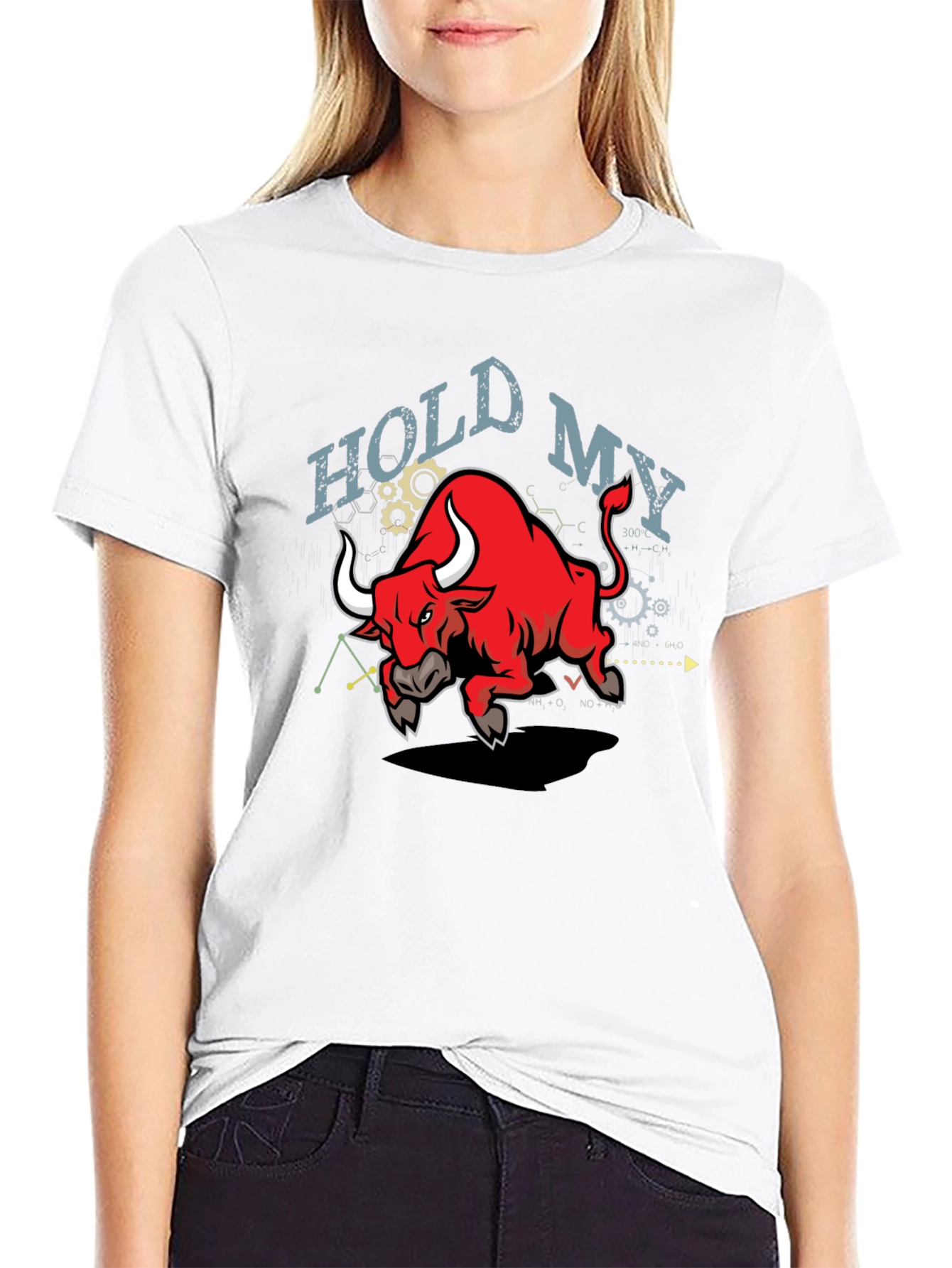Hold My Bull T-Shirt - Funny Animal Graphic Tee
