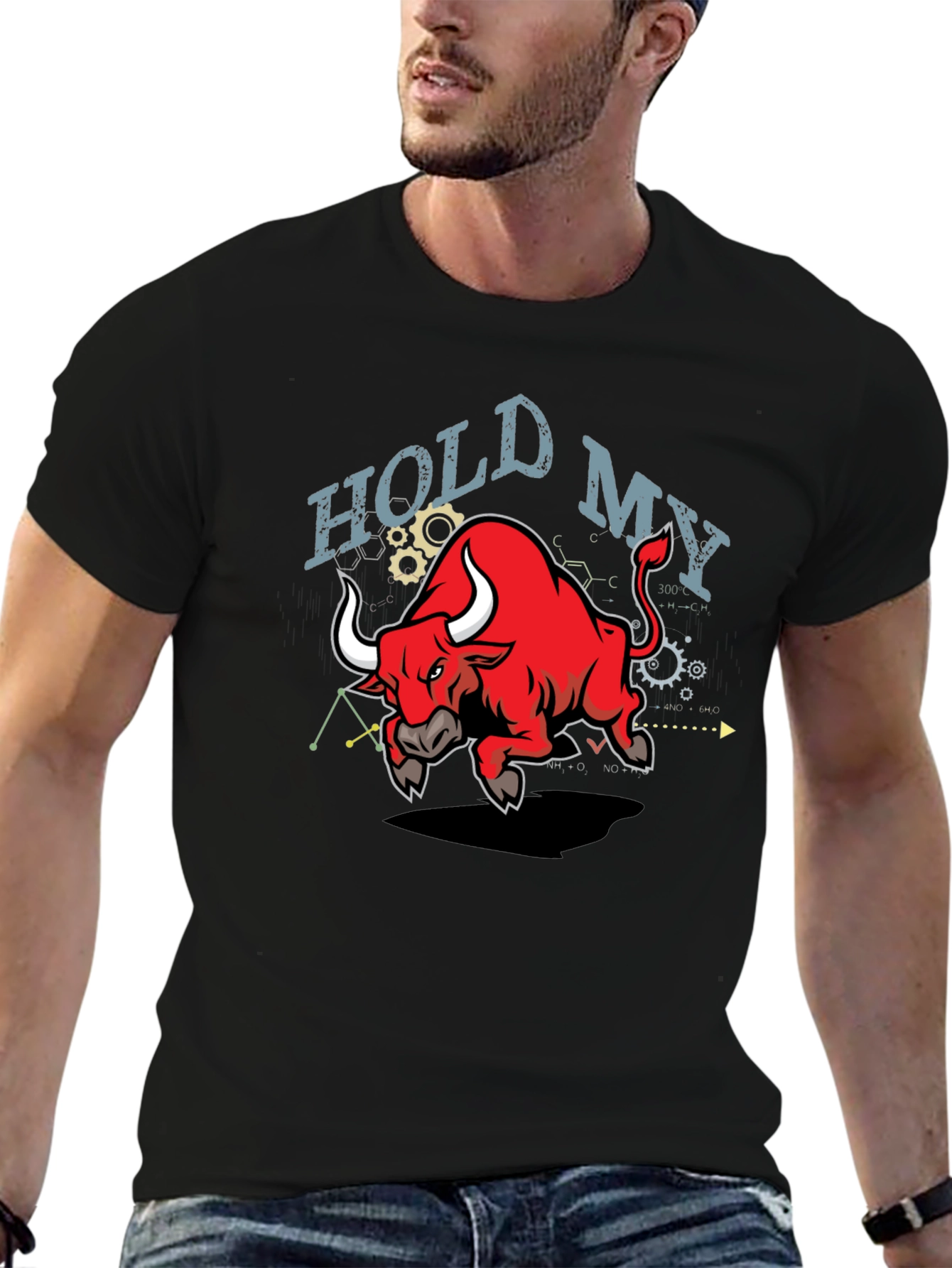 Hold My Bull T-Shirt - Funny Animal Graphic Tee