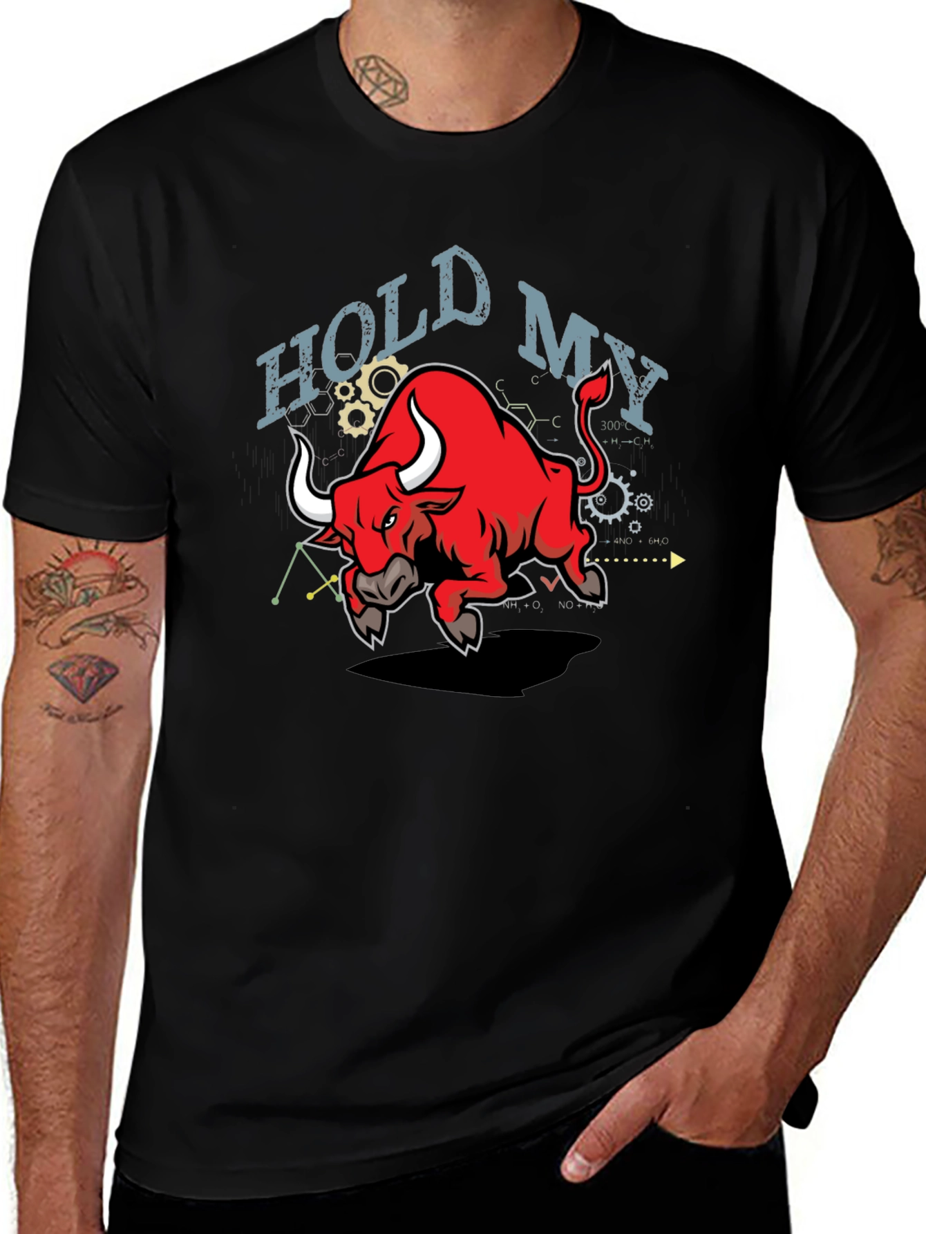 Hold My Bull T-Shirt - Funny Animal Graphic Tee