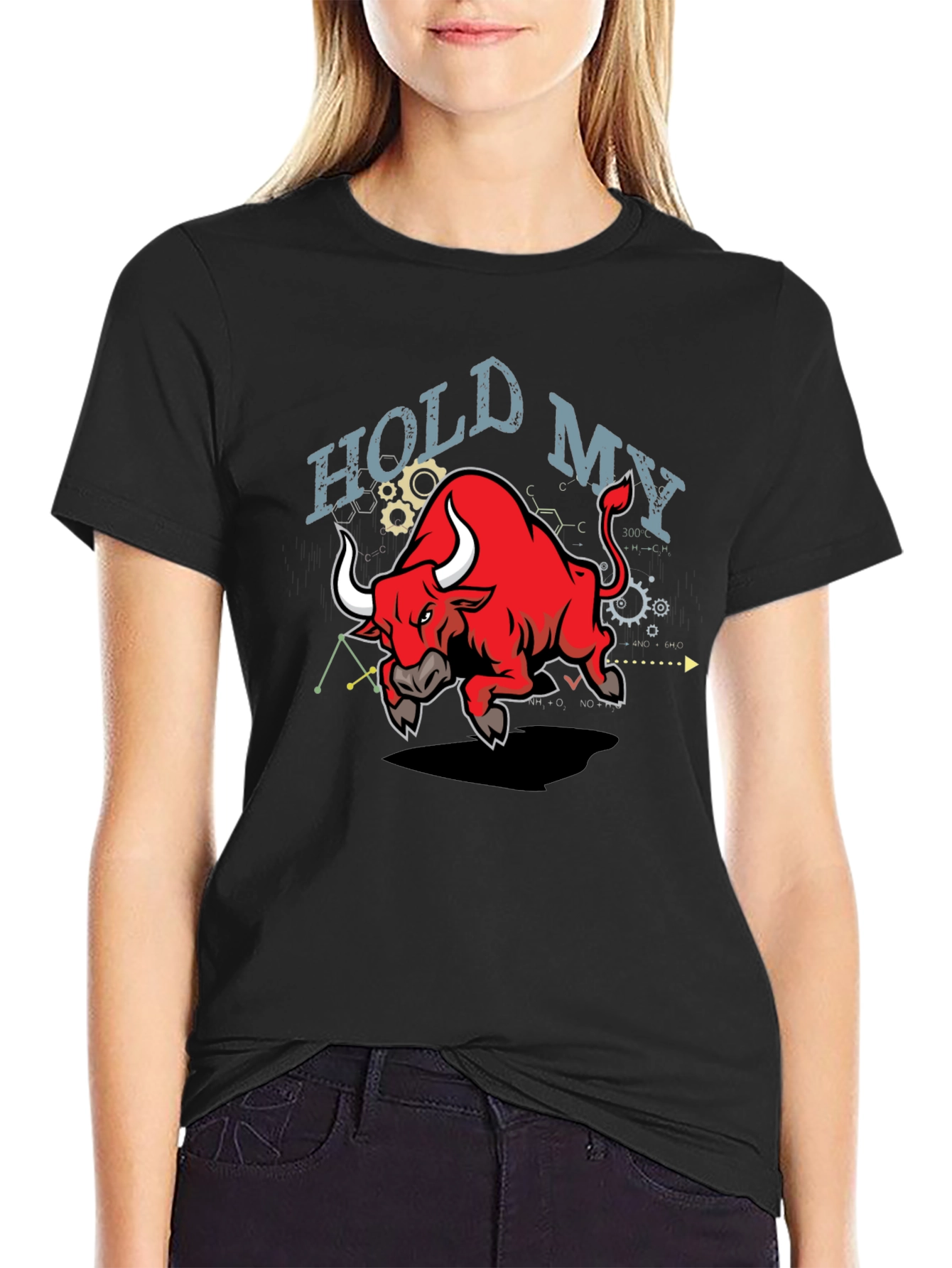 Hold My Bull T-Shirt - Funny Animal Graphic Tee
